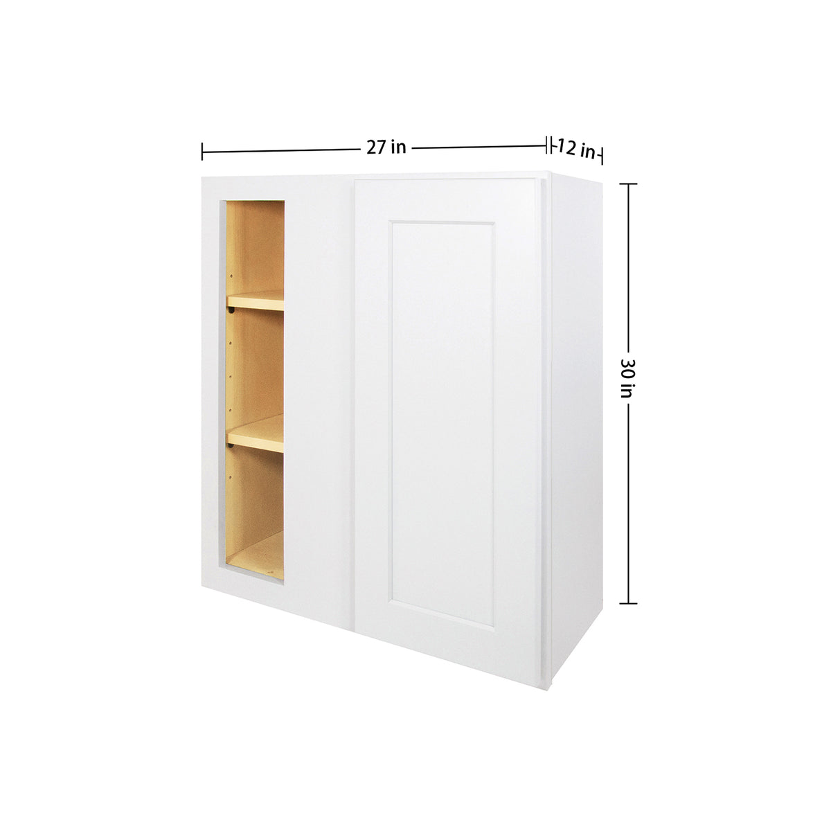 HOMLUX Easy-DIY 30-in W x 12-in D x 42-in H in Shaker White Ready to Assemble Wall Blind  Kitchen Cabinet