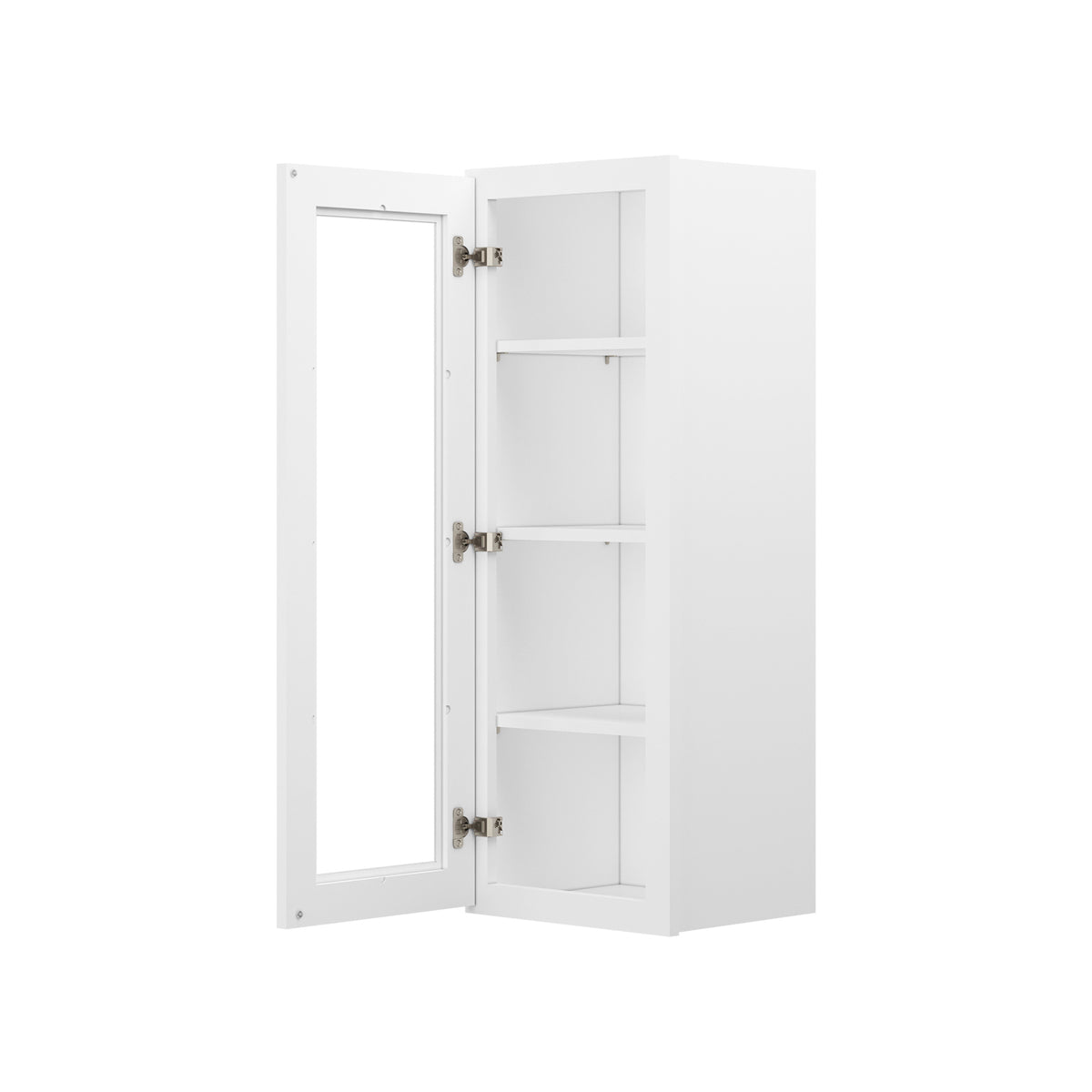HOMLUX Easy DIY  15-in W x 12-in D x 42-in H in Royal White Plywood Ready to Assemble Wall Kitchen Cabinet Glass NOT included