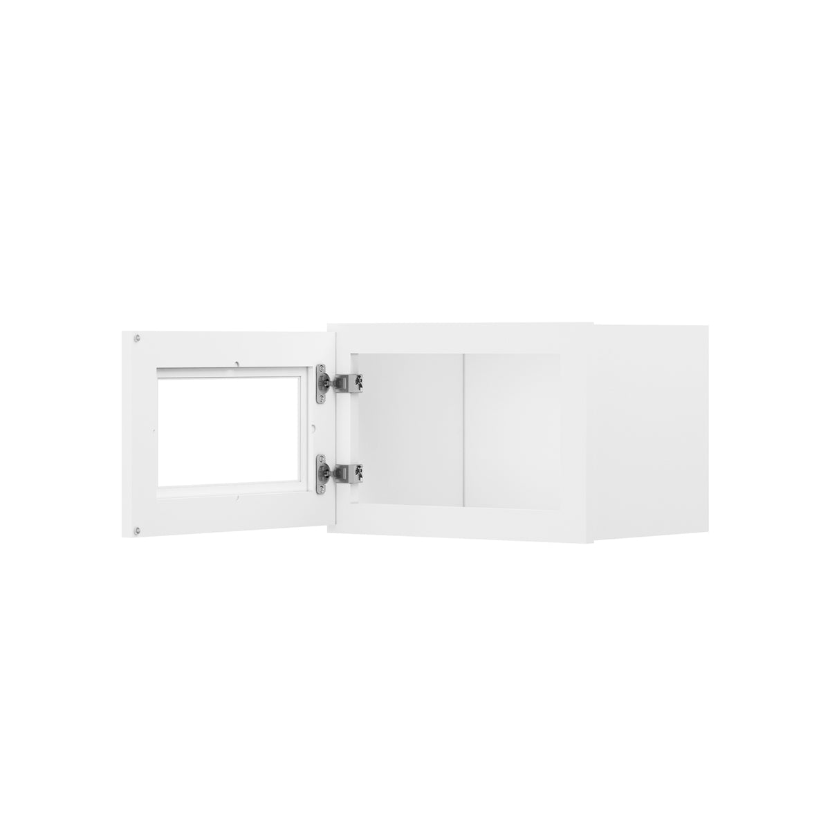 HOMLUX Easy DIY  21-in W x 12-in D x 12-in H in Royal White Plywood Ready to Assemble Wall Kitchen Cabinet Glass NOT included