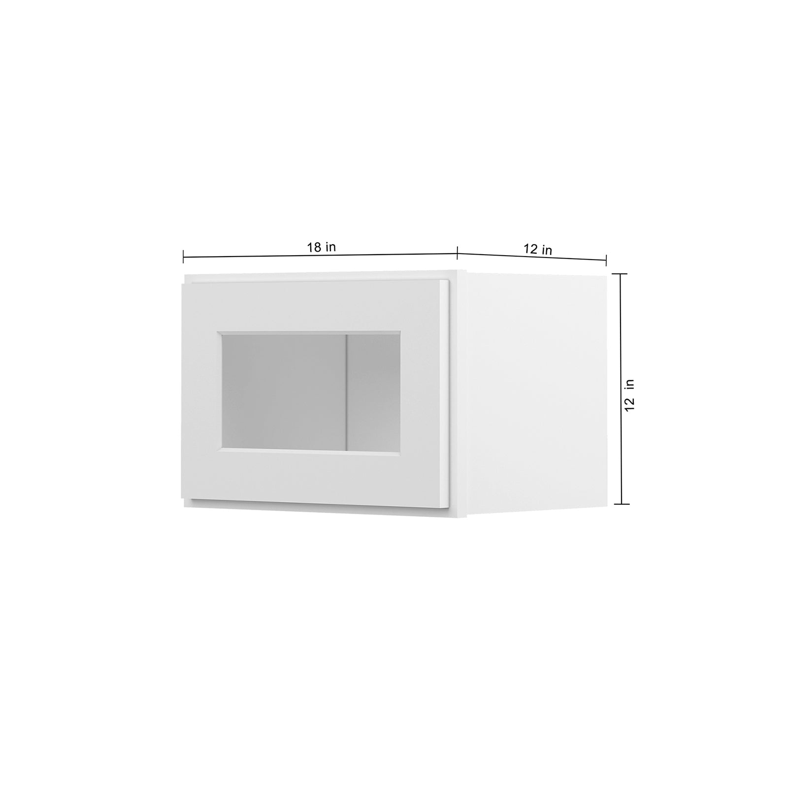 HOMLUX Easy DIY  21-in W x 12-in D x 12-in H in Royal White Plywood Ready to Assemble Wall Kitchen Cabinet Glass NOT included
