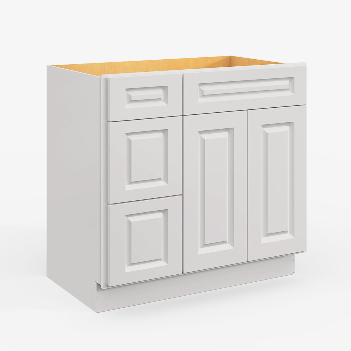 V Series One Left Door Three Drawer Bathroom Vanity Base Cabinet, Kitchen Cabinet