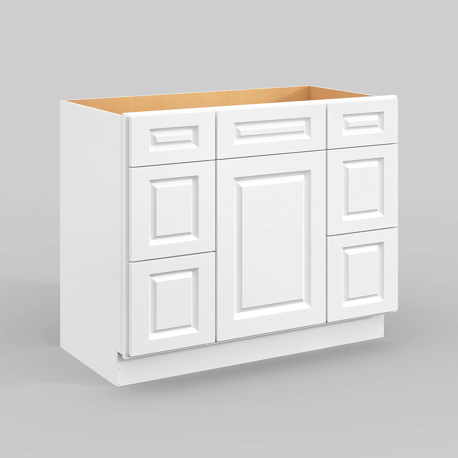 V Series Six Drawer Bathroom Vanity Base Cabinet, Kitchen Cabinet