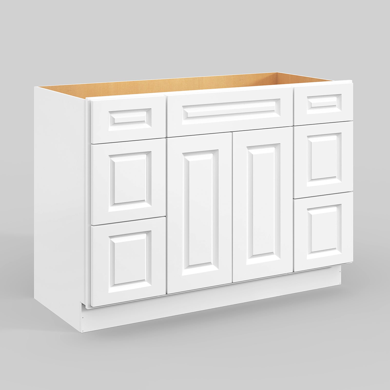 V Series Six Drawer Bathroom Vanity Base Cabinet, Kitchen Cabinet