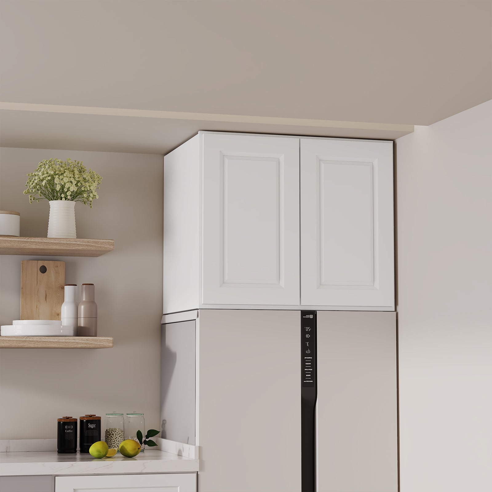 W6 Series Plywood Ready to Assemble Kitchen Wall Cabinets with 2 Doors-5