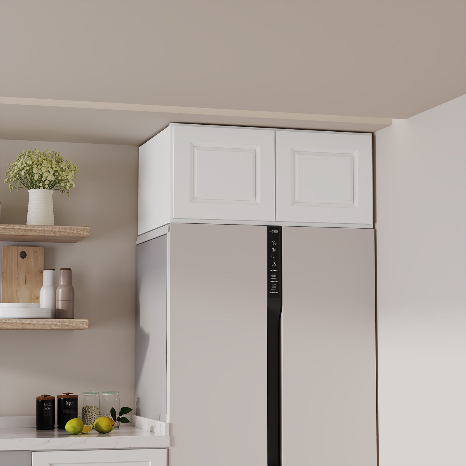 W6 Series Plywood Ready to Assemble Kitchen Wall Cabinets with 2 Doors-5