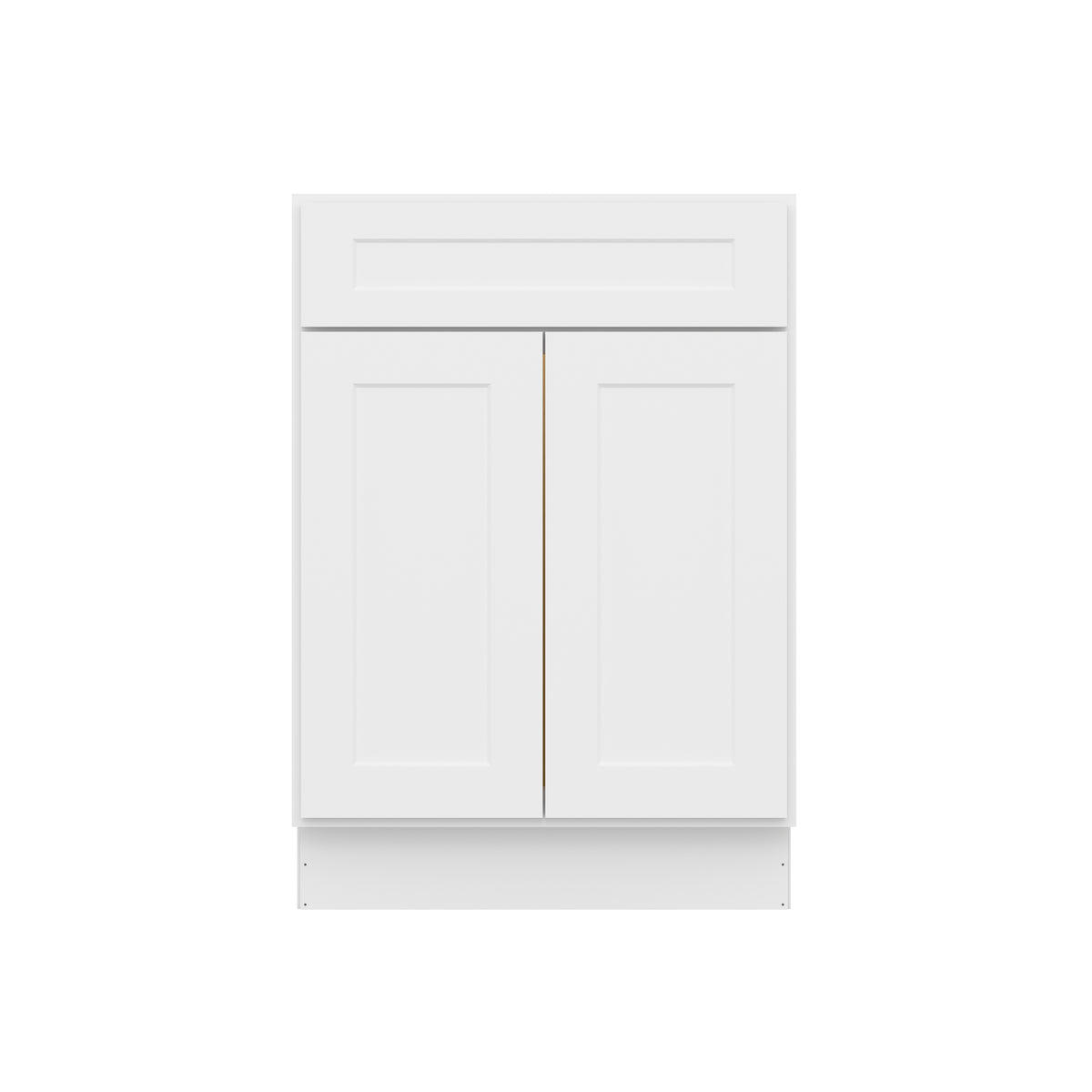 Camlock 24 in. W. x 21 in. D x 34.5 in. H Ready to Assemble Bath Vanity Cabinet without Top in Shaker White