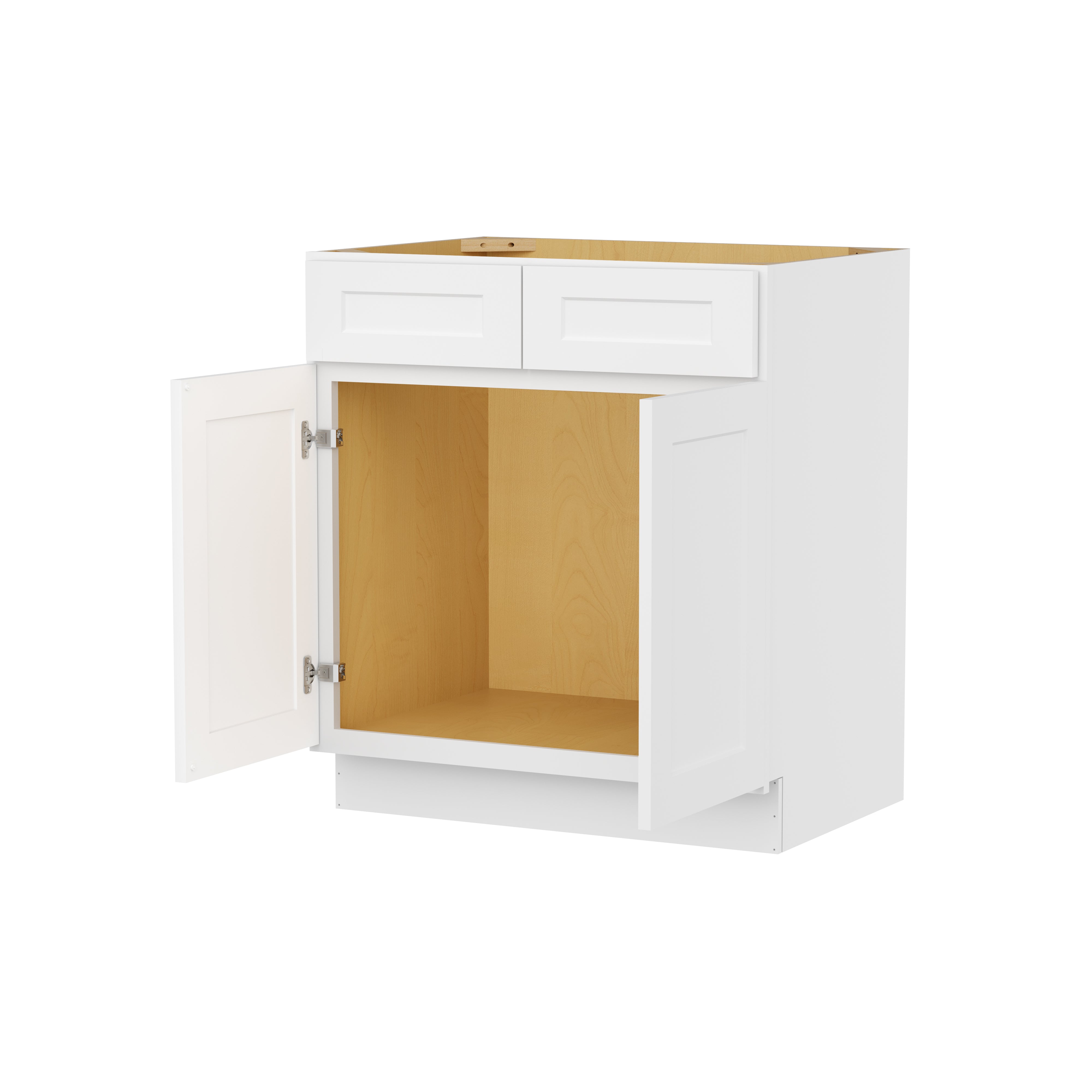 Camlock 30 in. W x 21 in. D x 34.5 in. H Ready to Assemble Bath Vanity Cabinet without Top in Shaker White