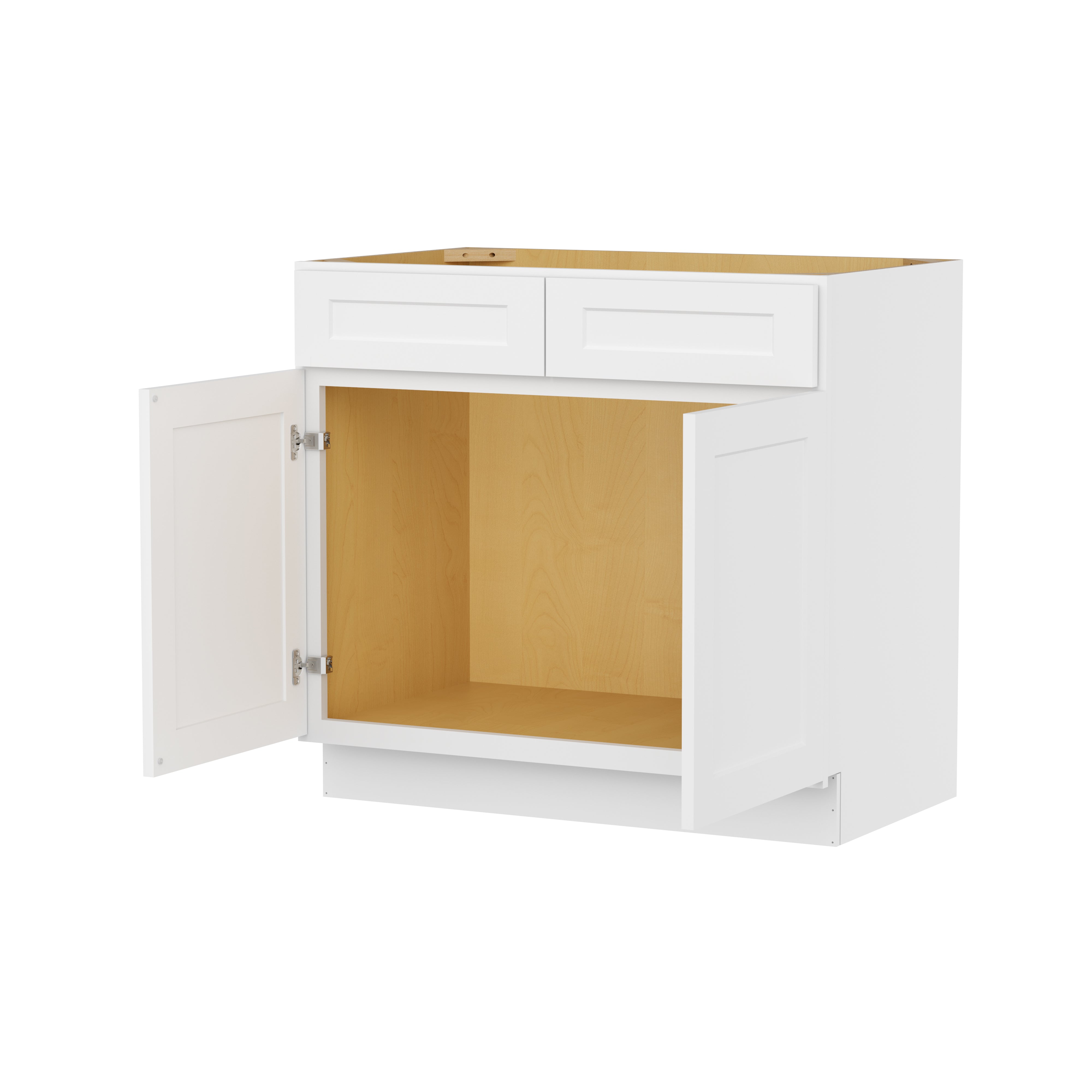 Camlock 36 in. W x 21 in. D x 34.5 in. H Ready to Assemble Bath Vanity Cabinet without Top in Shaker White