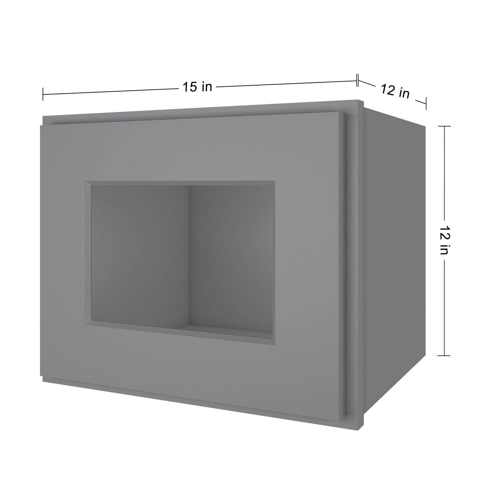 12"D*15"W*12"H Birch Solid Wood Medicine Cabinet Wall Mounted W1512GD