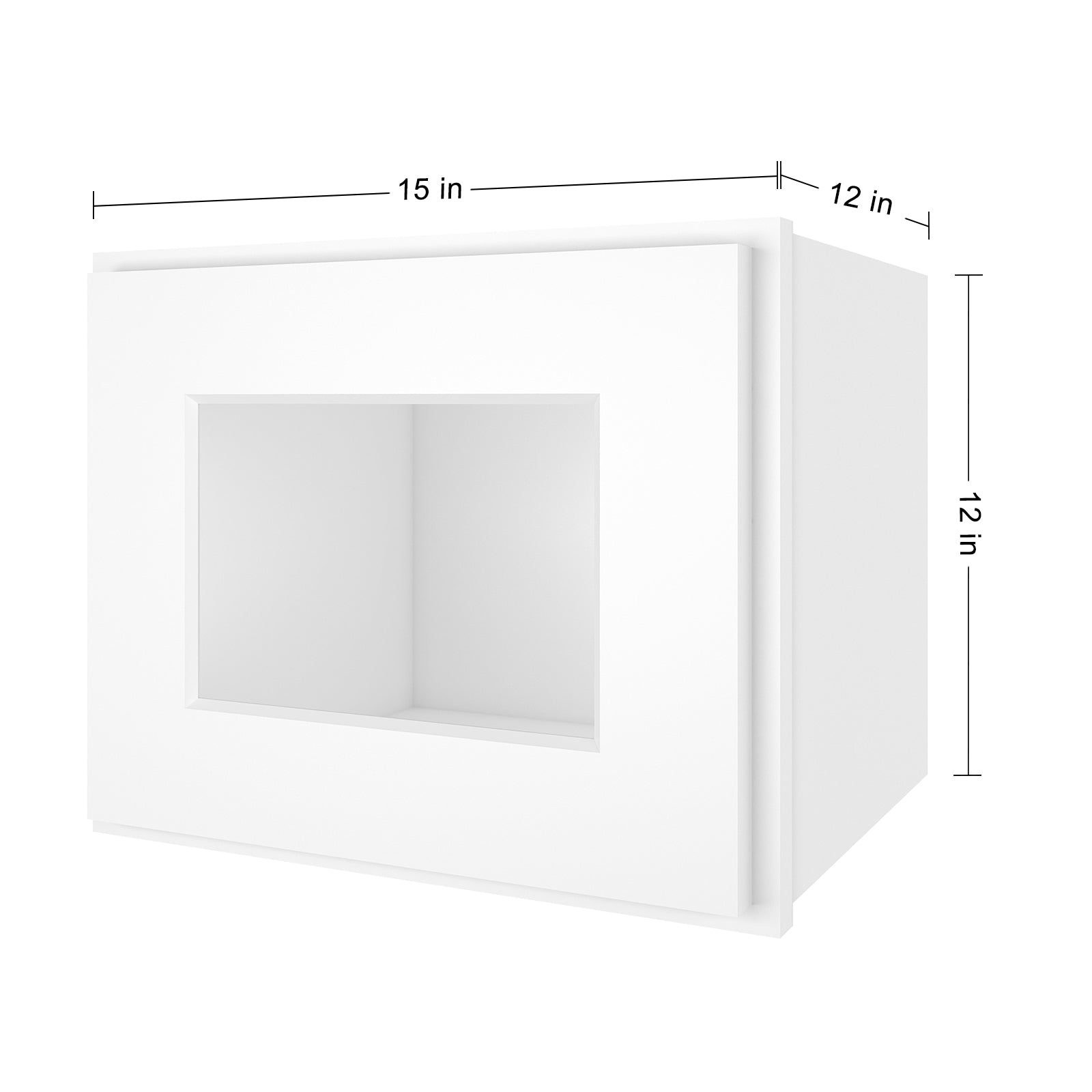 12"D*15"W*12"H Birch Solid Wood Medicine Cabinet Wall Mounted W1512GD