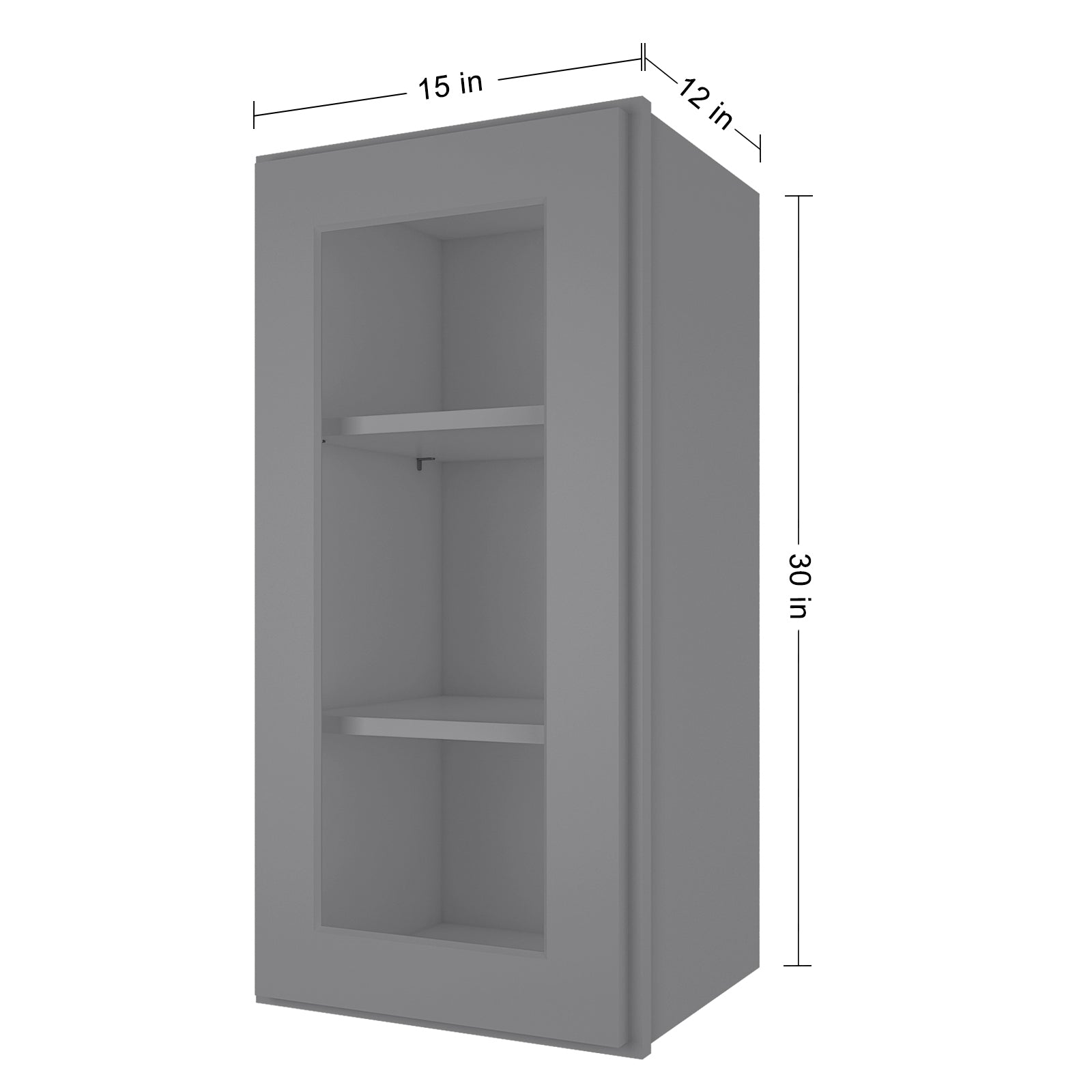 12"D*15"W*30"H Birch Solid Wood Medicine Cabinet Wall Mounted W1530GD