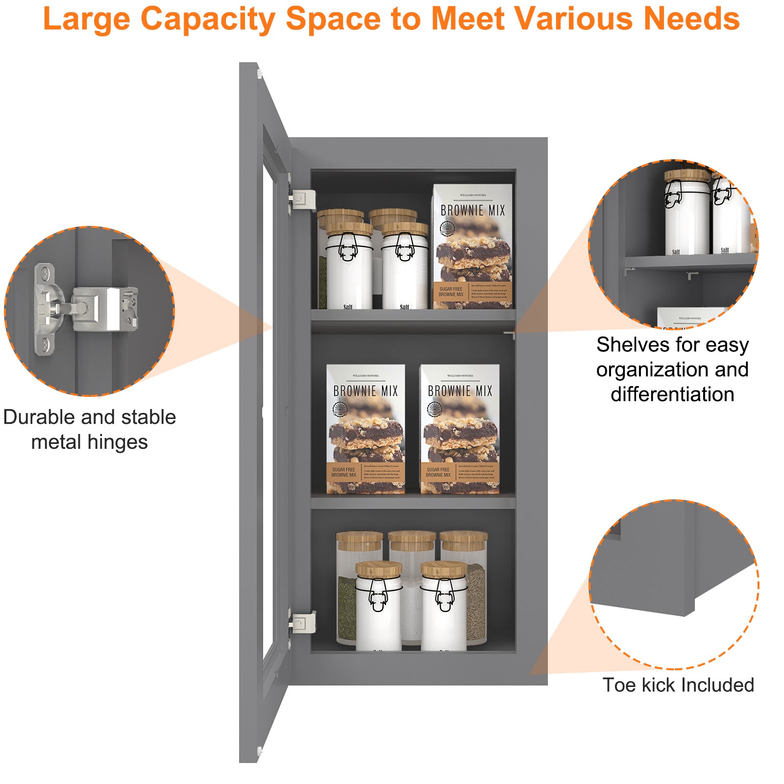 12"D*15"W*30"H Birch Solid Wood Medicine Cabinet Wall Mounted W1530GD