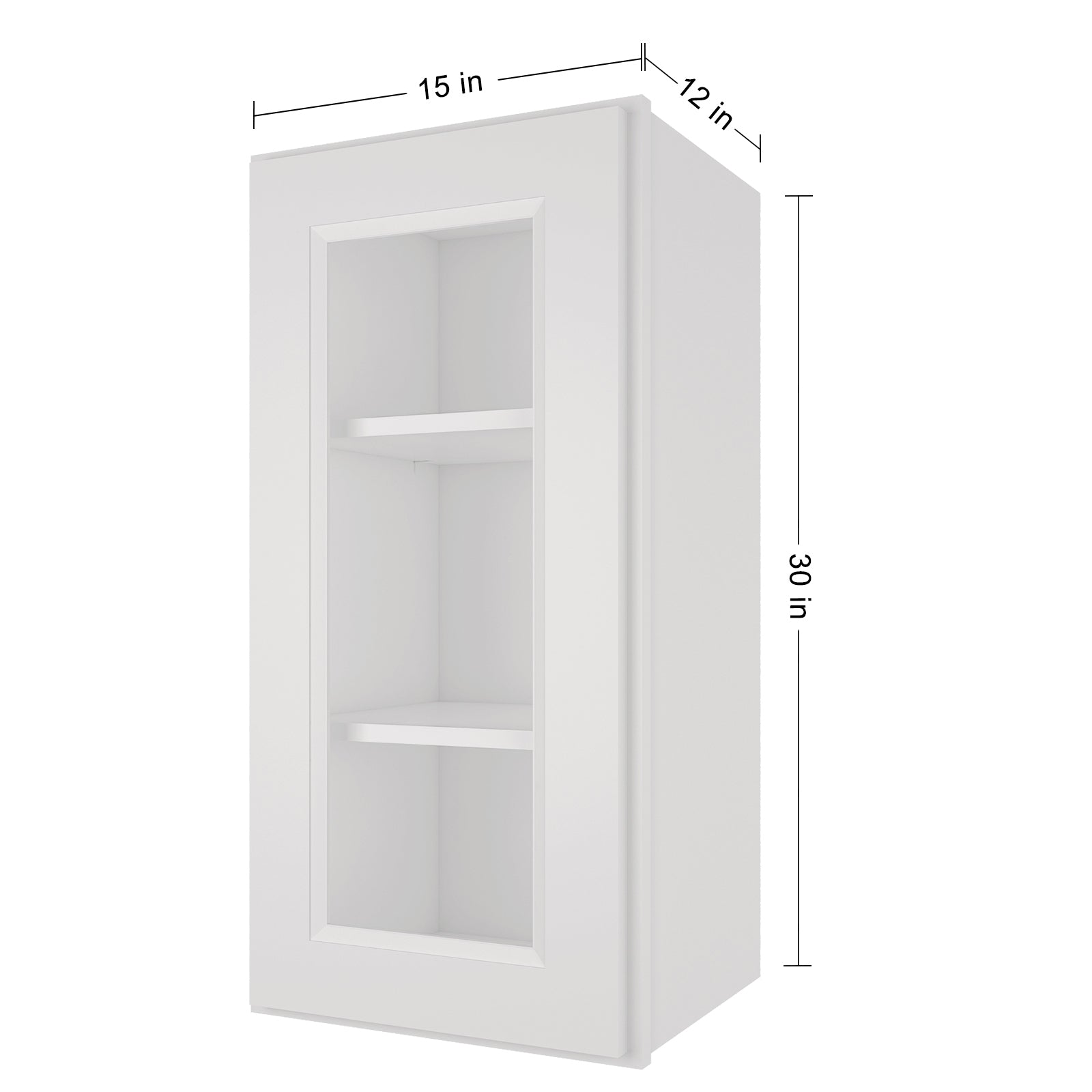 12"D*15"W*30"H Birch Solid Wood Medicine Cabinet Wall Mounted W1530GD