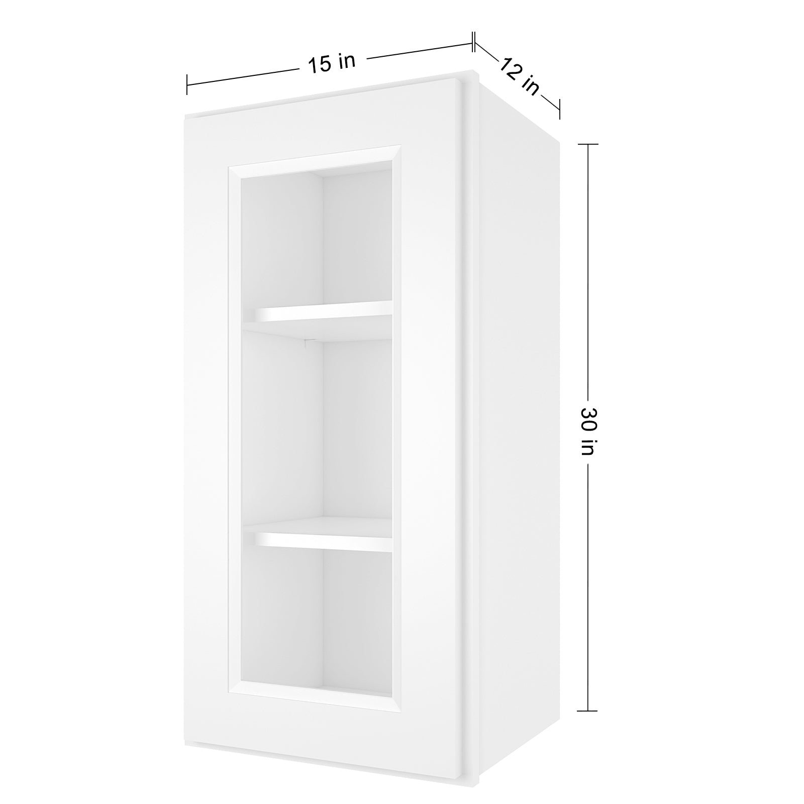 12"D*15"W*30"H Birch Solid Wood Medicine Cabinet Wall Mounted W1530GD