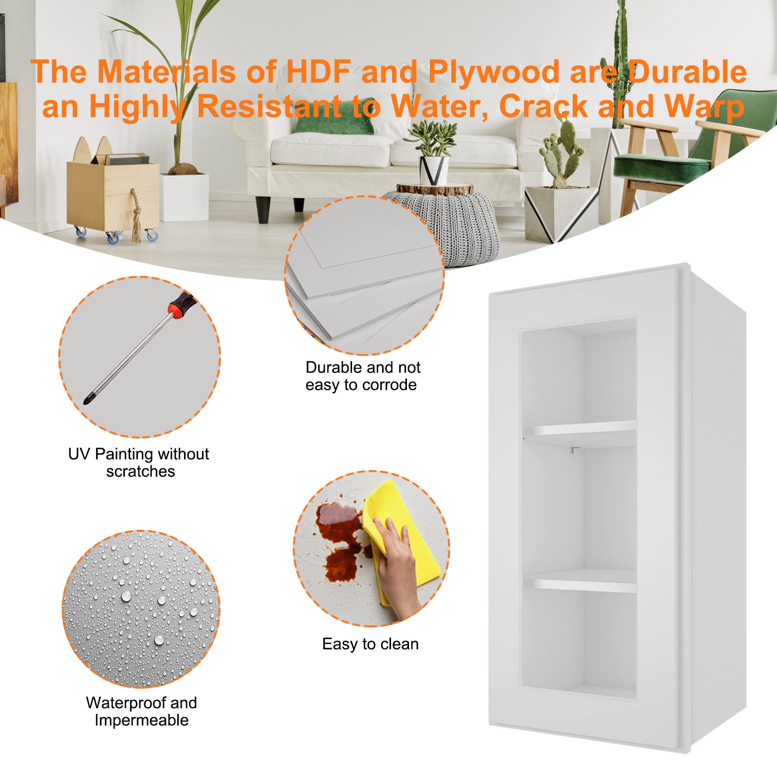 12"D*15"W*36"H Birch Solid Wood Medicine Cabinet Wall Mounted W1536GD