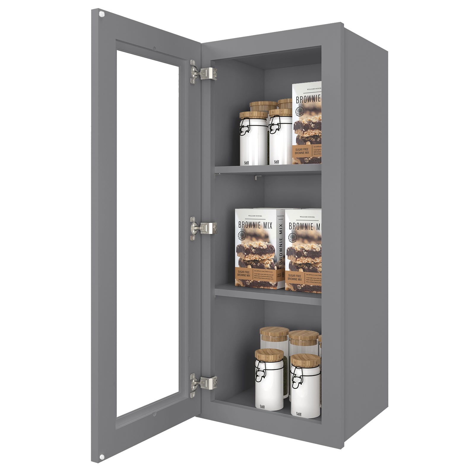 12"D*15"W*36"H Birch Solid Wood Medicine Cabinet Wall Mounted W1536GD