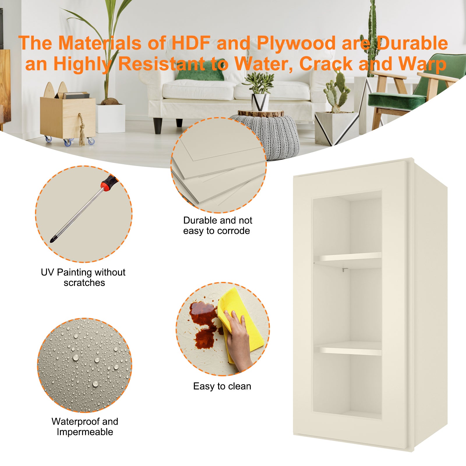 12"D*15"W*36"H Birch Solid Wood Medicine Cabinet Wall Mounted W1536GD