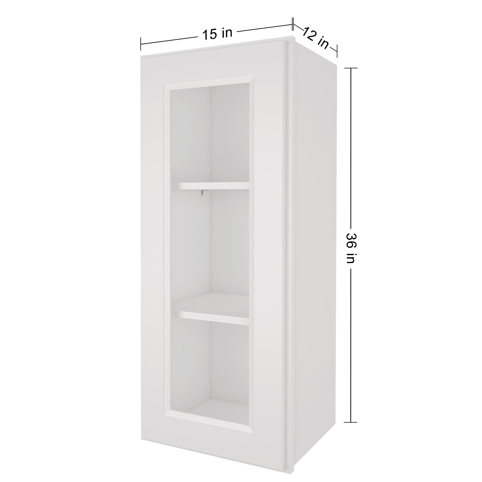 12"D*15"W*36"H Birch Solid Wood Medicine Cabinet Wall Mounted W1536GD