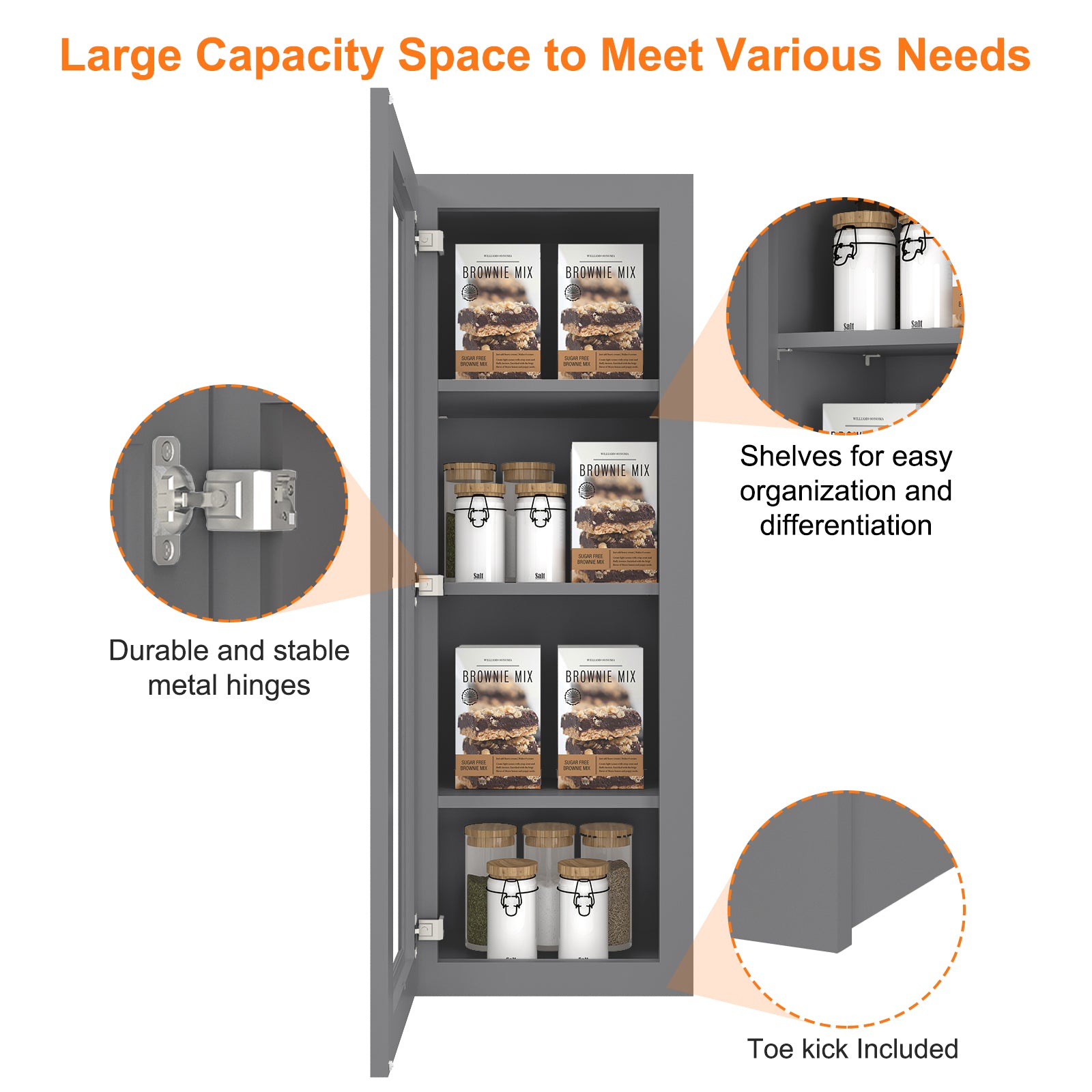 12"D*15"W*42"H Birch Solid Wood Medicine Cabinet Wall Mounted W1542GD