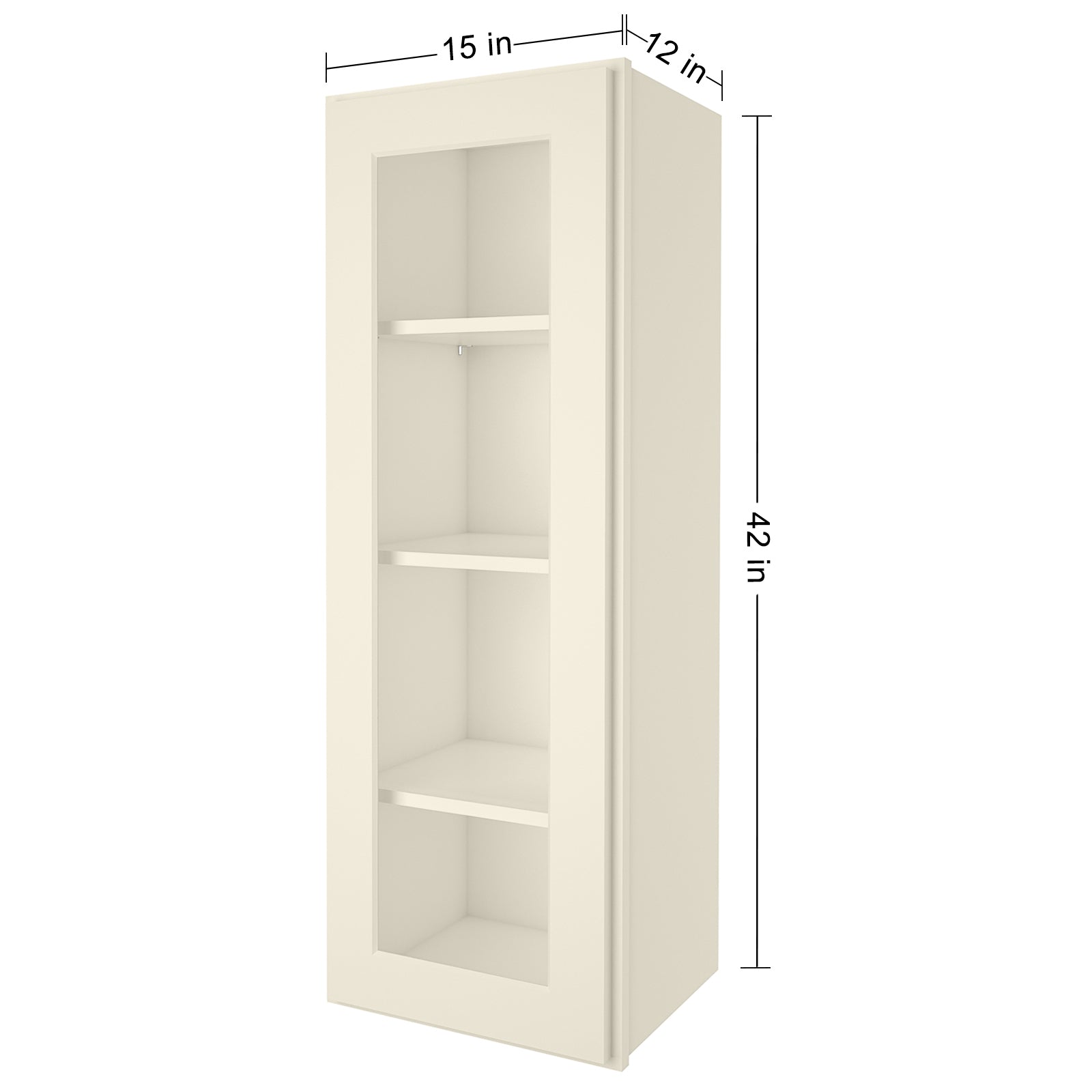 12"D*15"W*42"H Birch Solid Wood Medicine Cabinet Wall Mounted W1542GD