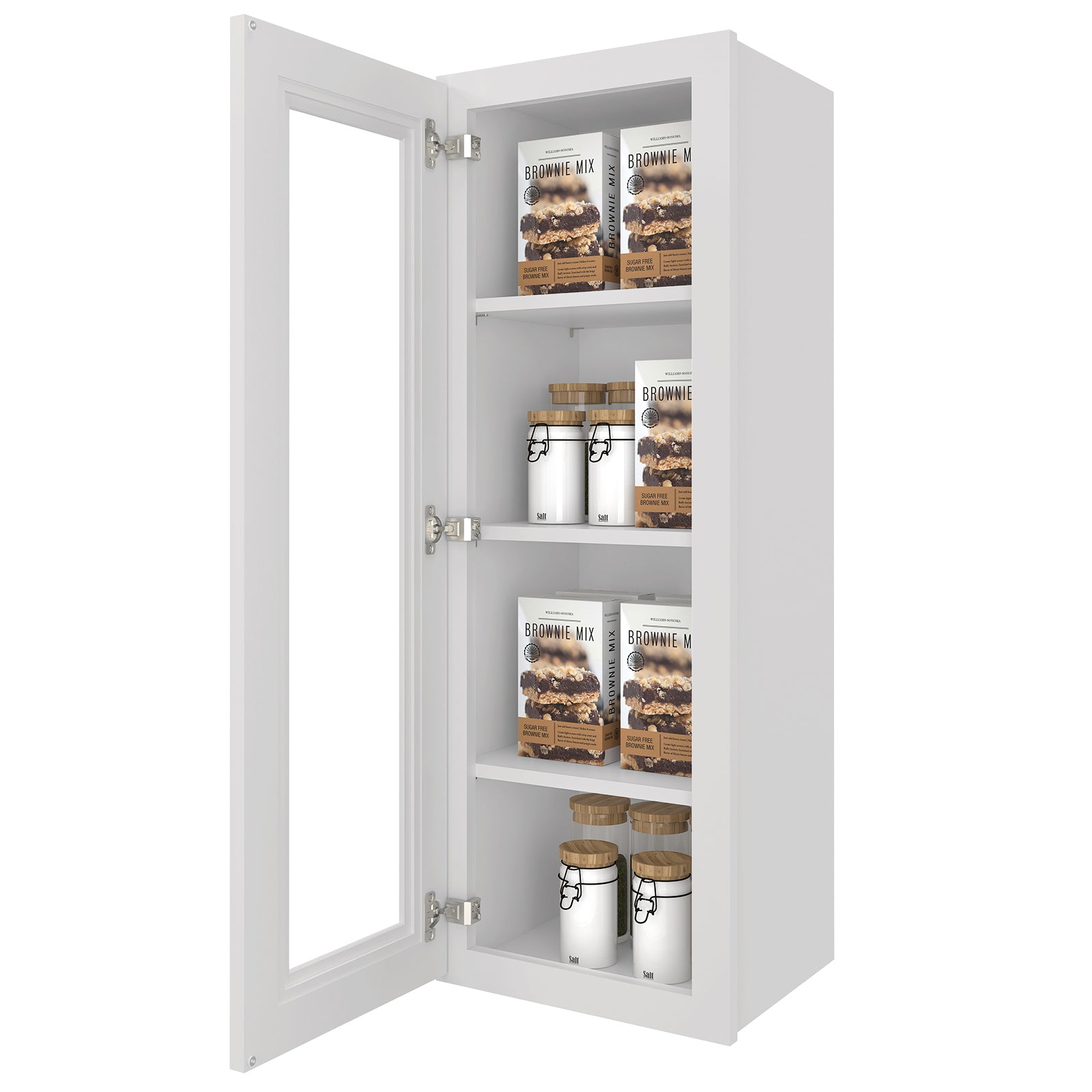 12"D*15"W*42"H Birch Solid Wood Medicine Cabinet Wall Mounted W1542GD