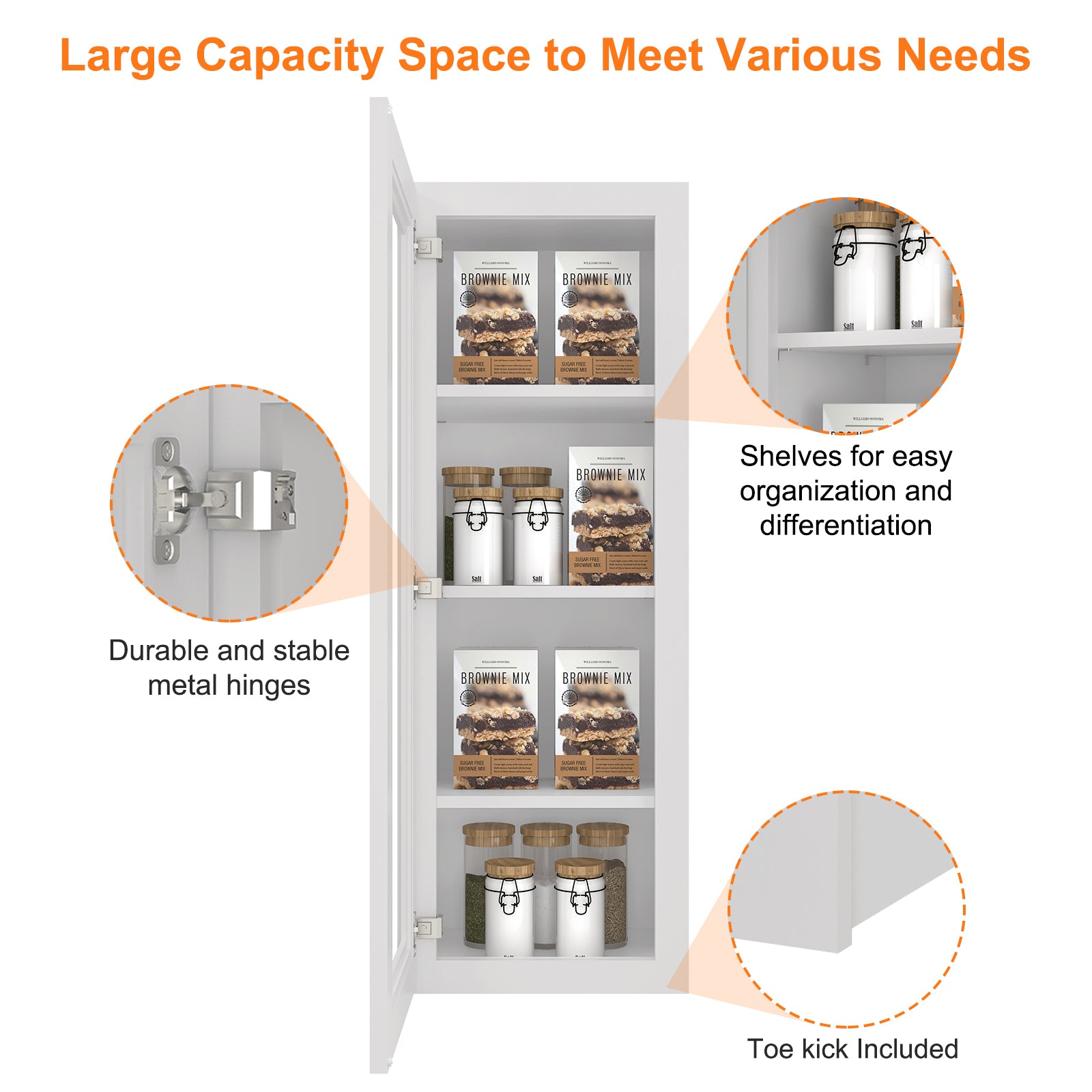 12"D*15"W*42"H Birch Solid Wood Medicine Cabinet Wall Mounted W1542GD