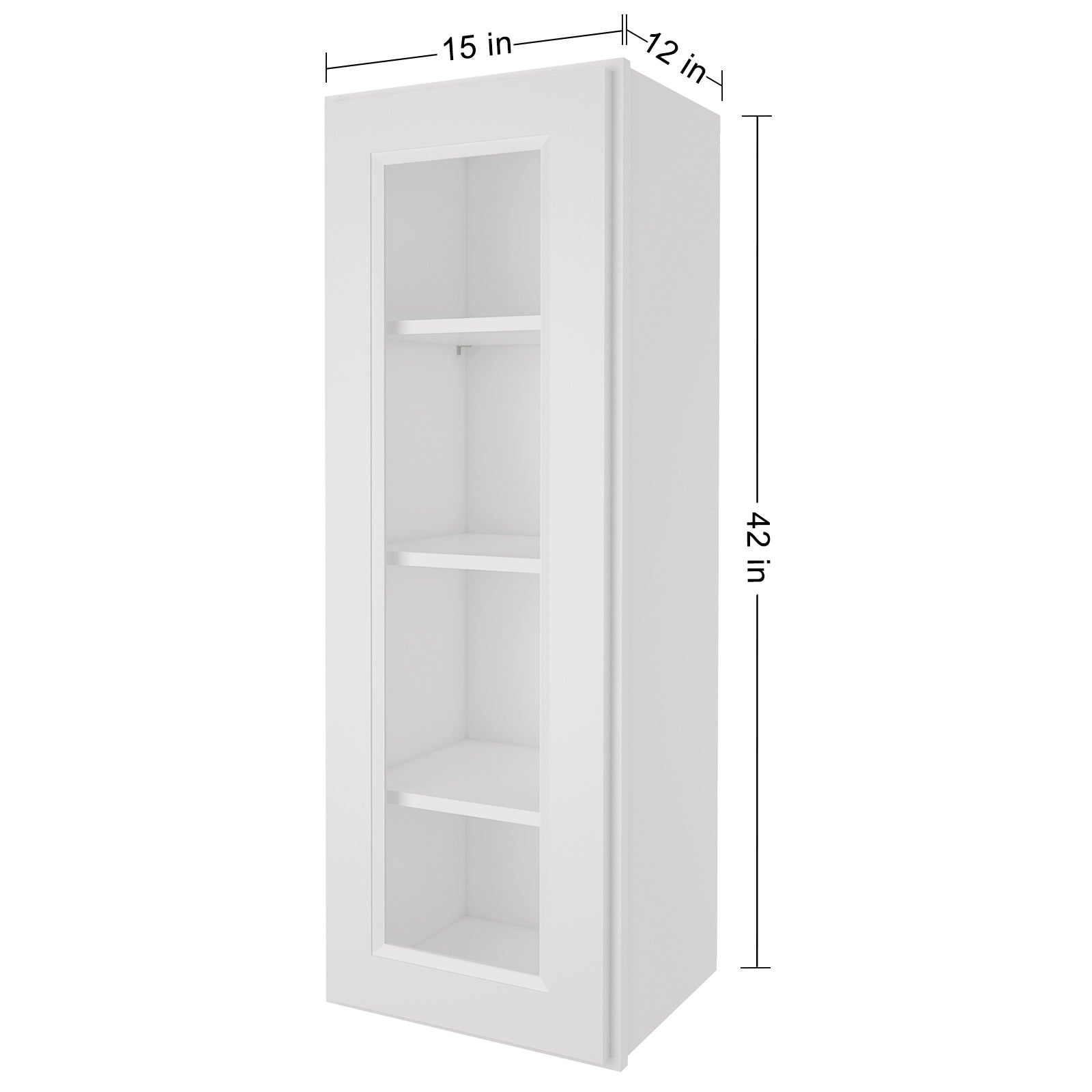 12"D*15"W*42"H Birch Solid Wood Medicine Cabinet Wall Mounted W1542GD