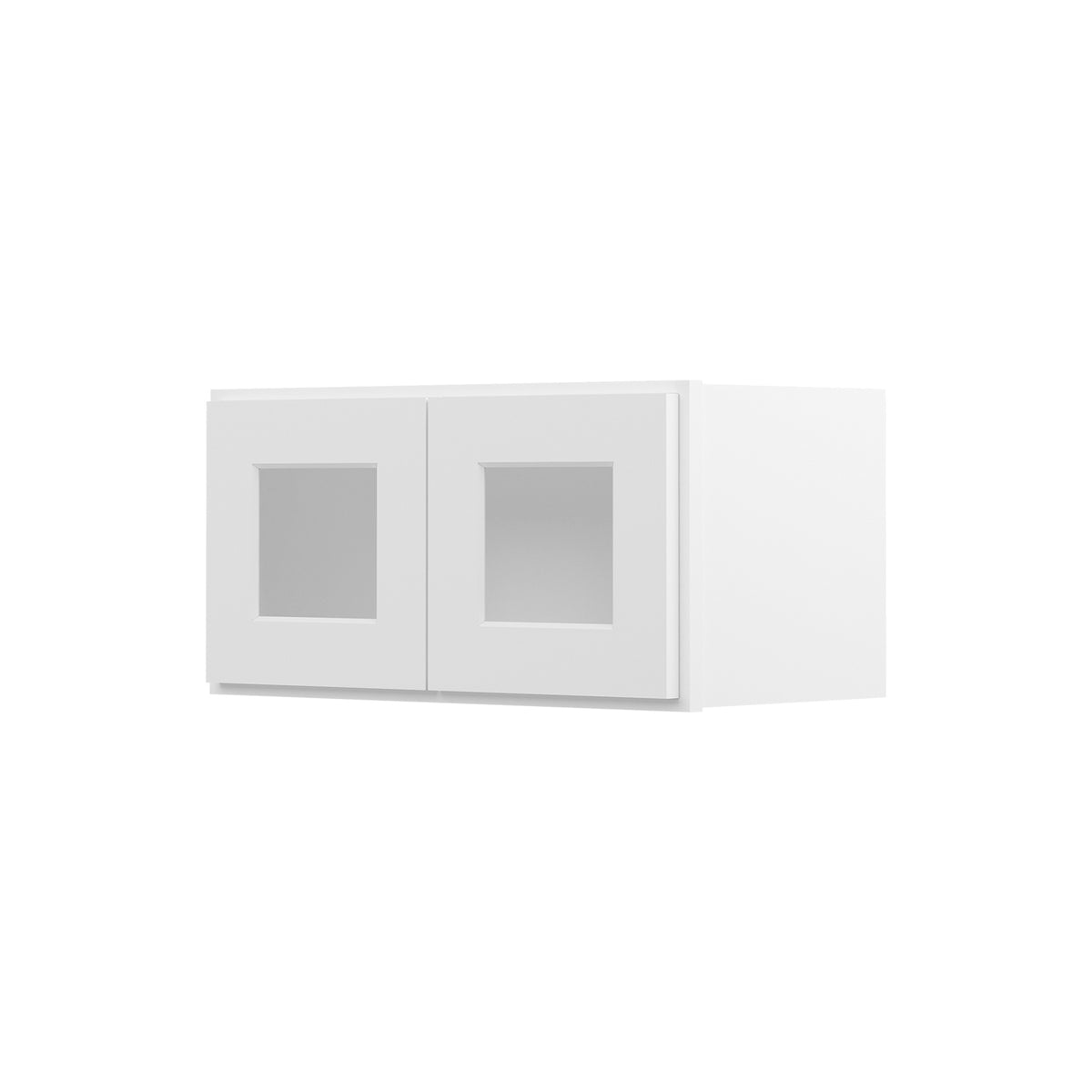 HOMLUX Easy DIY  24-in W x 12-in D x 12-in H in Royal White Plywood Ready to Assemble Wall Kitchen Cabinet Glass NOT included