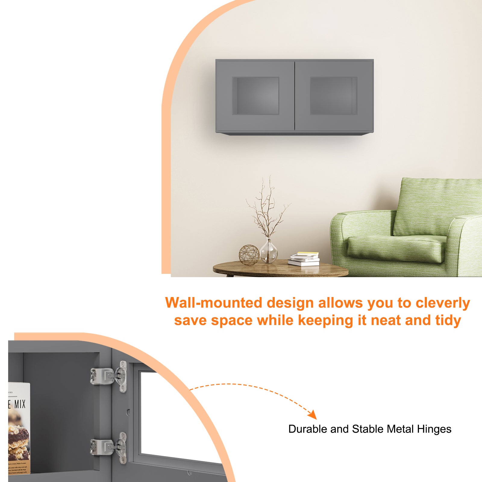 12"D*24"W*12"H Birch Solid Wood Medicine Cabinet Wall Mounted W2412GD