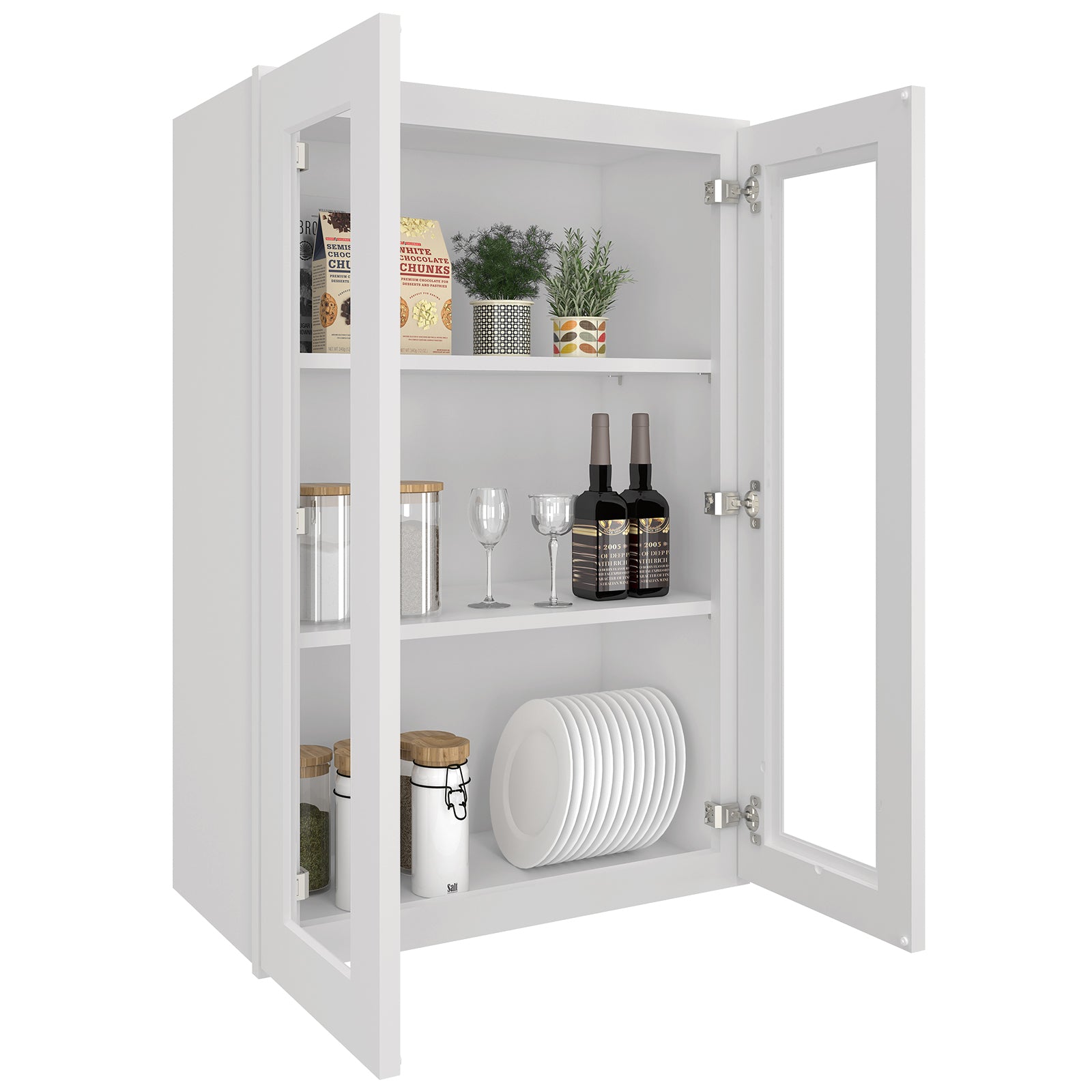 12"D*24"W*36"H Birch Solid Wood Medicine Cabinet Wall Mounted W2436GD