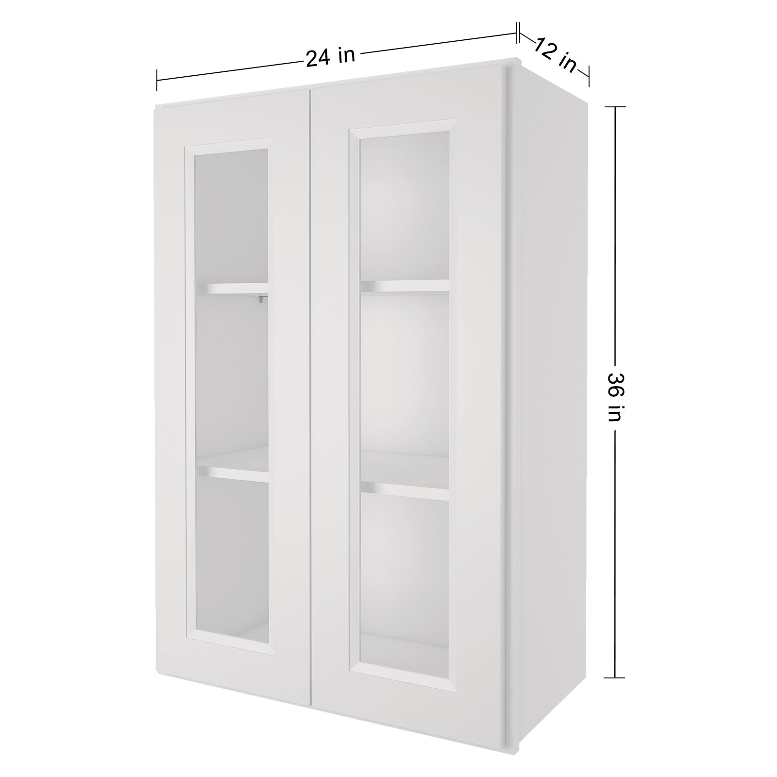 12"D*24"W*36"H Birch Solid Wood Medicine Cabinet Wall Mounted W2436GD