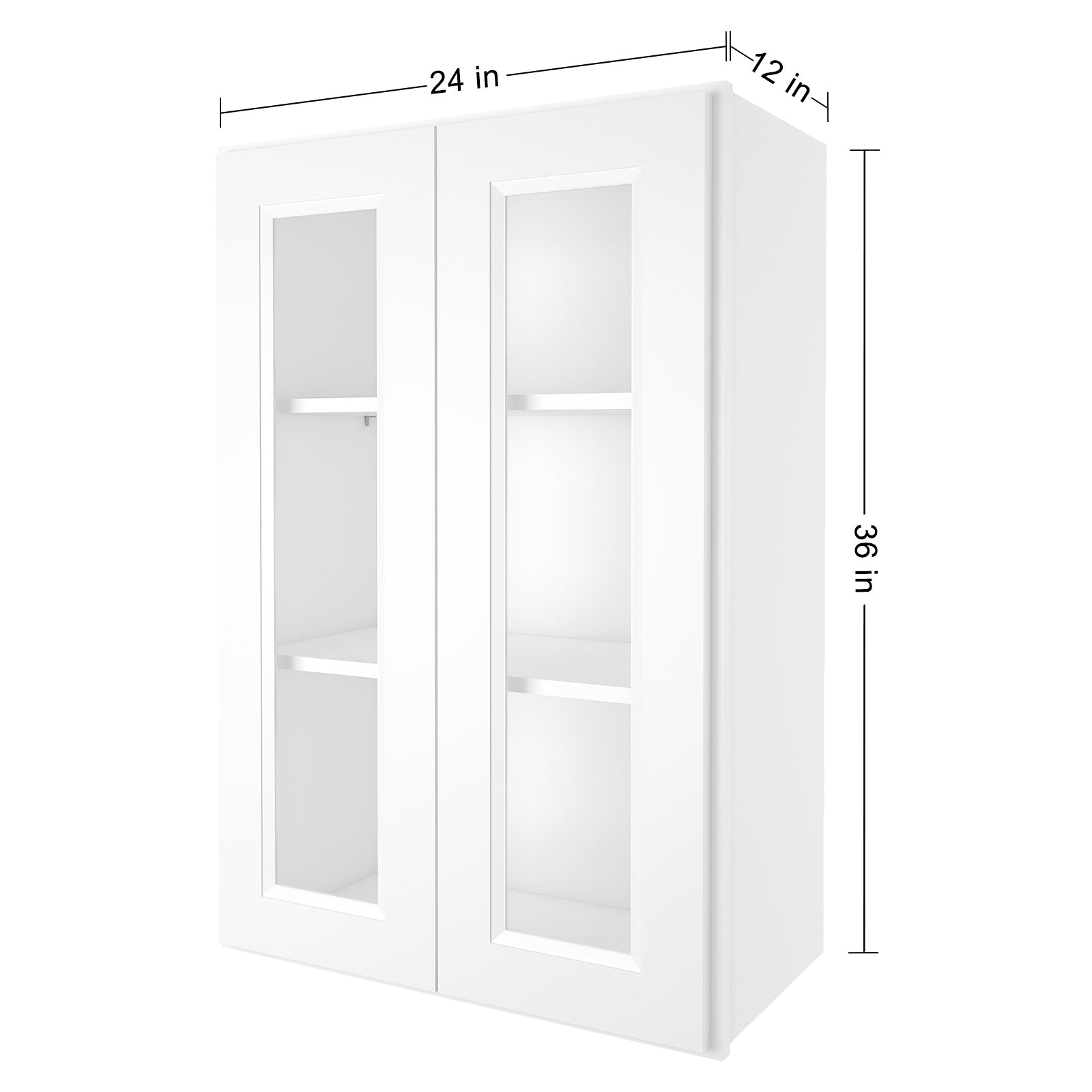 12"D*24"W*36"H Birch Solid Wood Medicine Cabinet Wall Mounted W2436GD