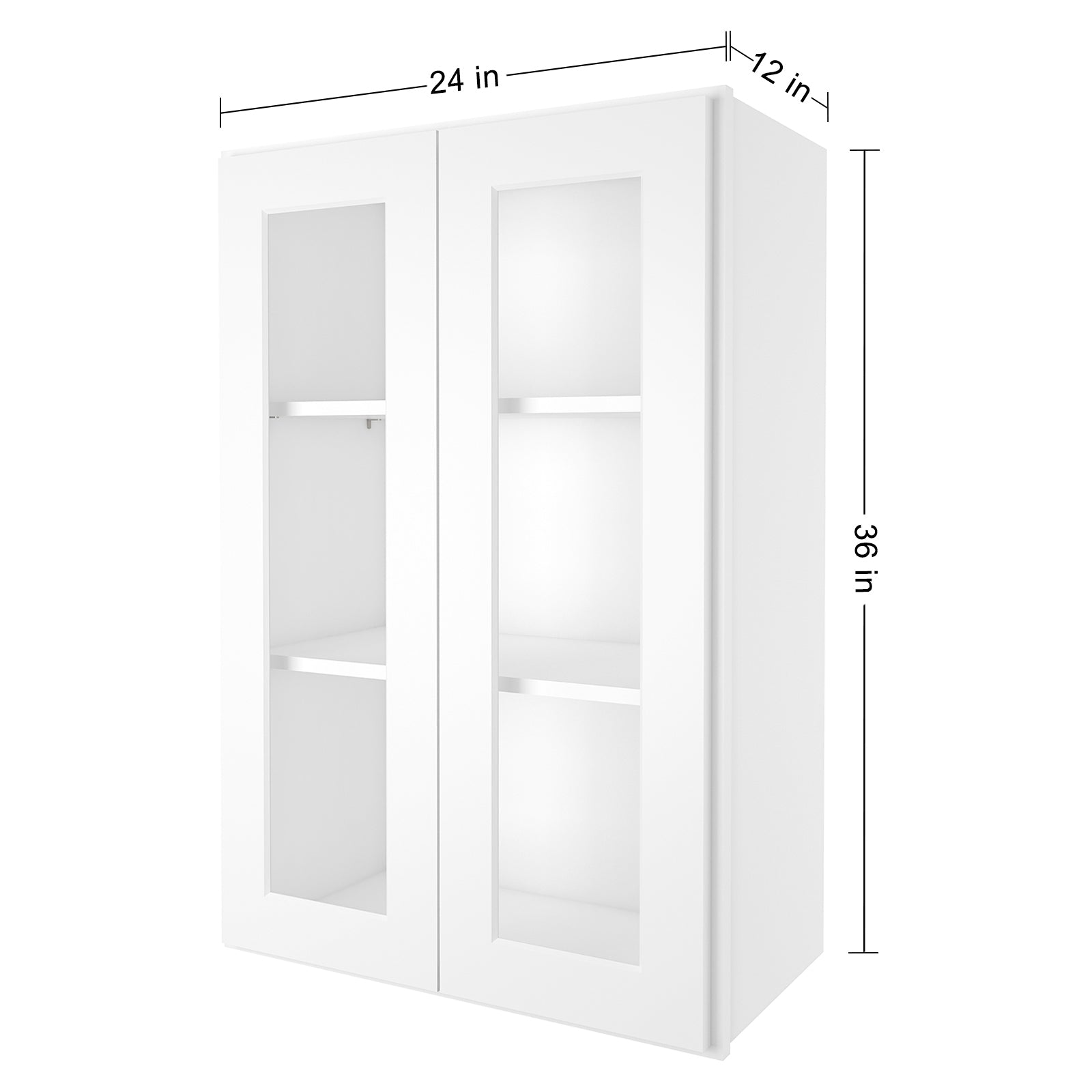 12"D*24"W*36"H Birch Solid Wood Medicine Cabinet Wall Mounted W2436GD