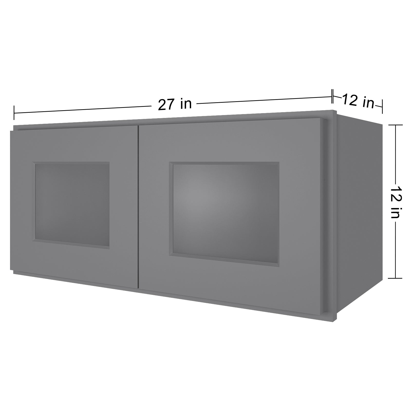 12"D*27"W*12"H Birch Solid Wood Medicine Cabinet Wall Mounted W2712GD