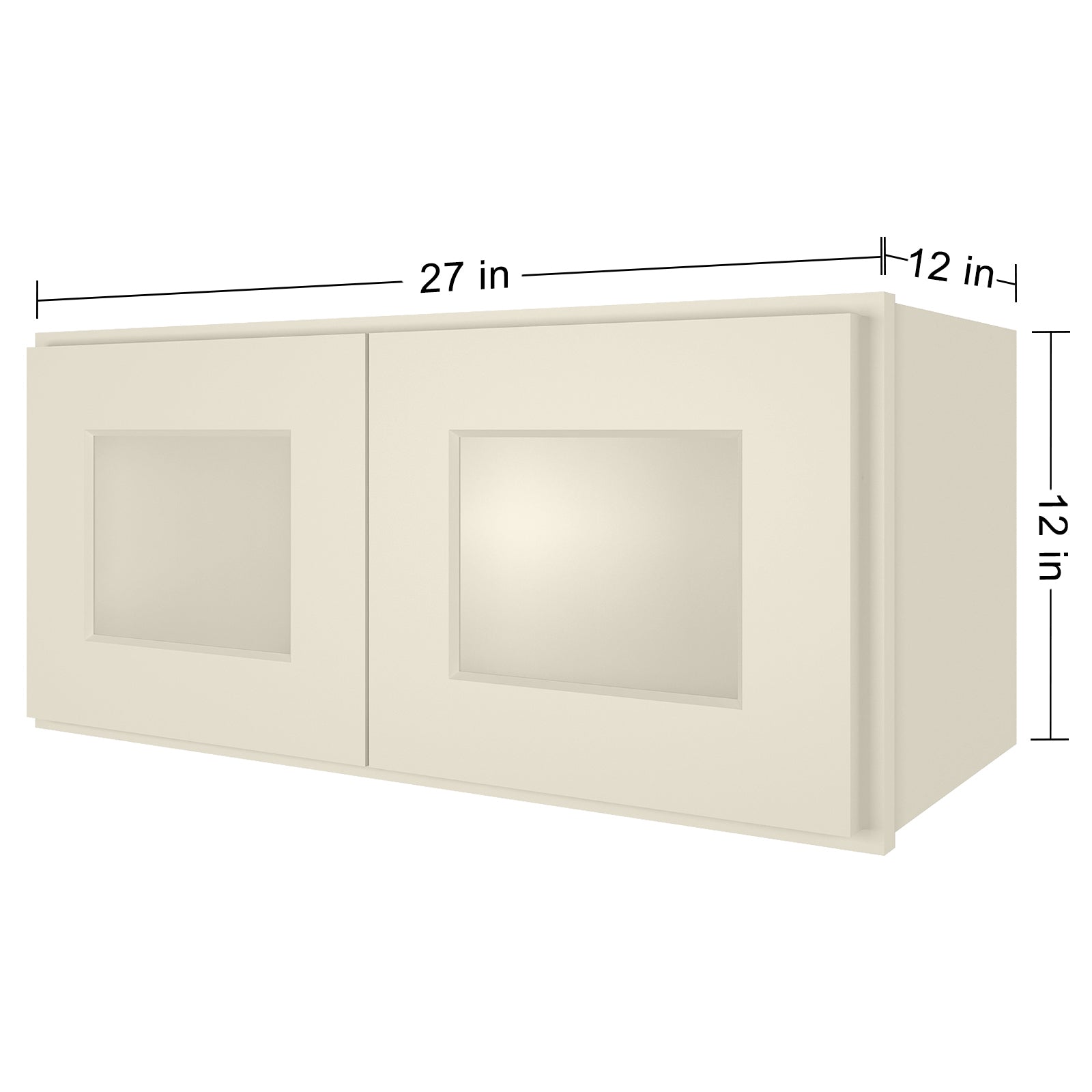 12"D*27"W*12"H Birch Solid Wood Medicine Cabinet Wall Mounted W2712GD