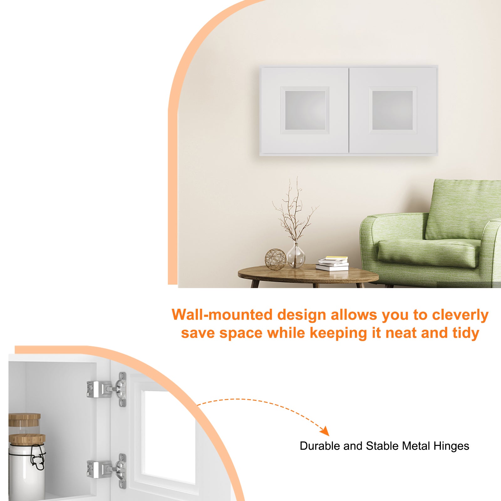 12"D*27"W*12"H Birch Solid Wood Medicine Cabinet Wall Mounted W2712GD