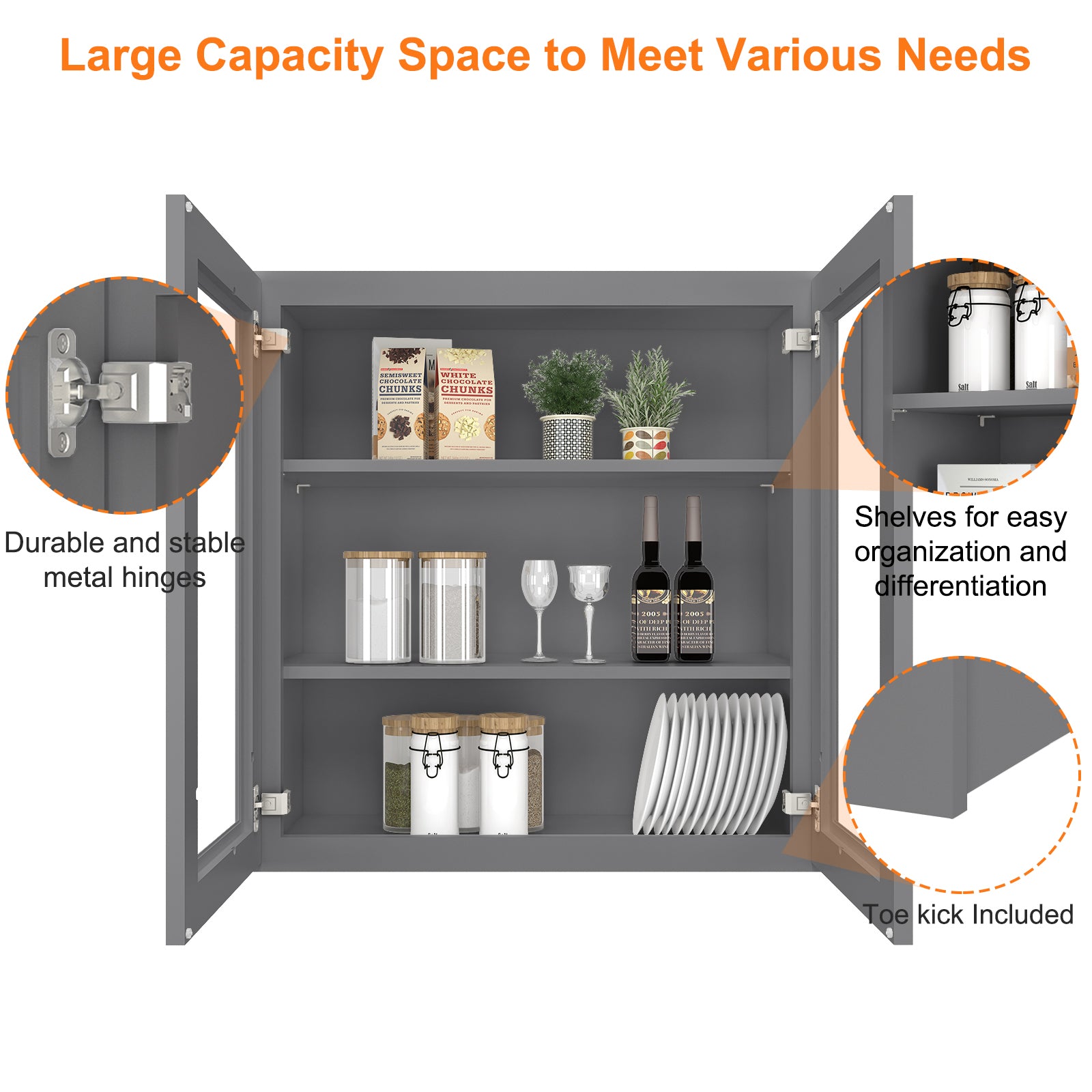 12"D*30"W*30"H Birch Solid Wood Medicine Cabinet Wall Mounted W3030GD