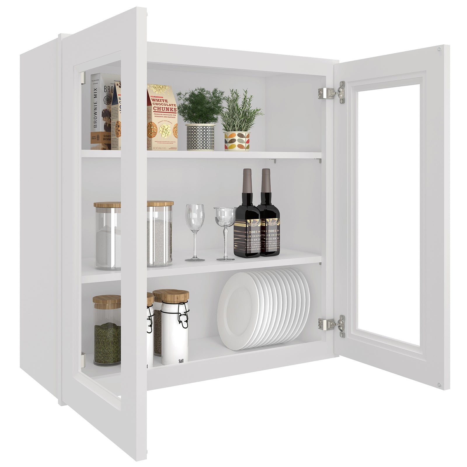 12"D*30"W*30"H Birch Solid Wood Medicine Cabinet Wall Mounted W3030GD