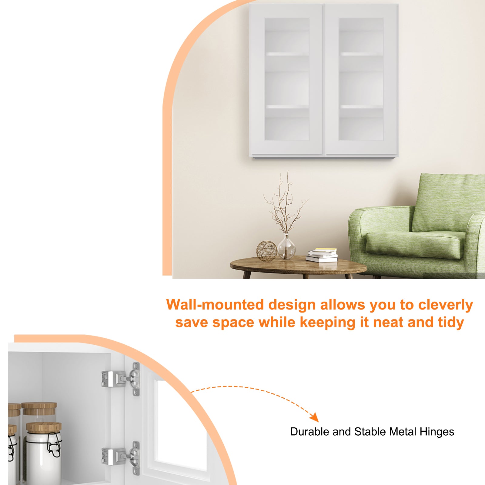 12"D*30"W*30"H Birch Solid Wood Medicine Cabinet Wall Mounted W3030GD