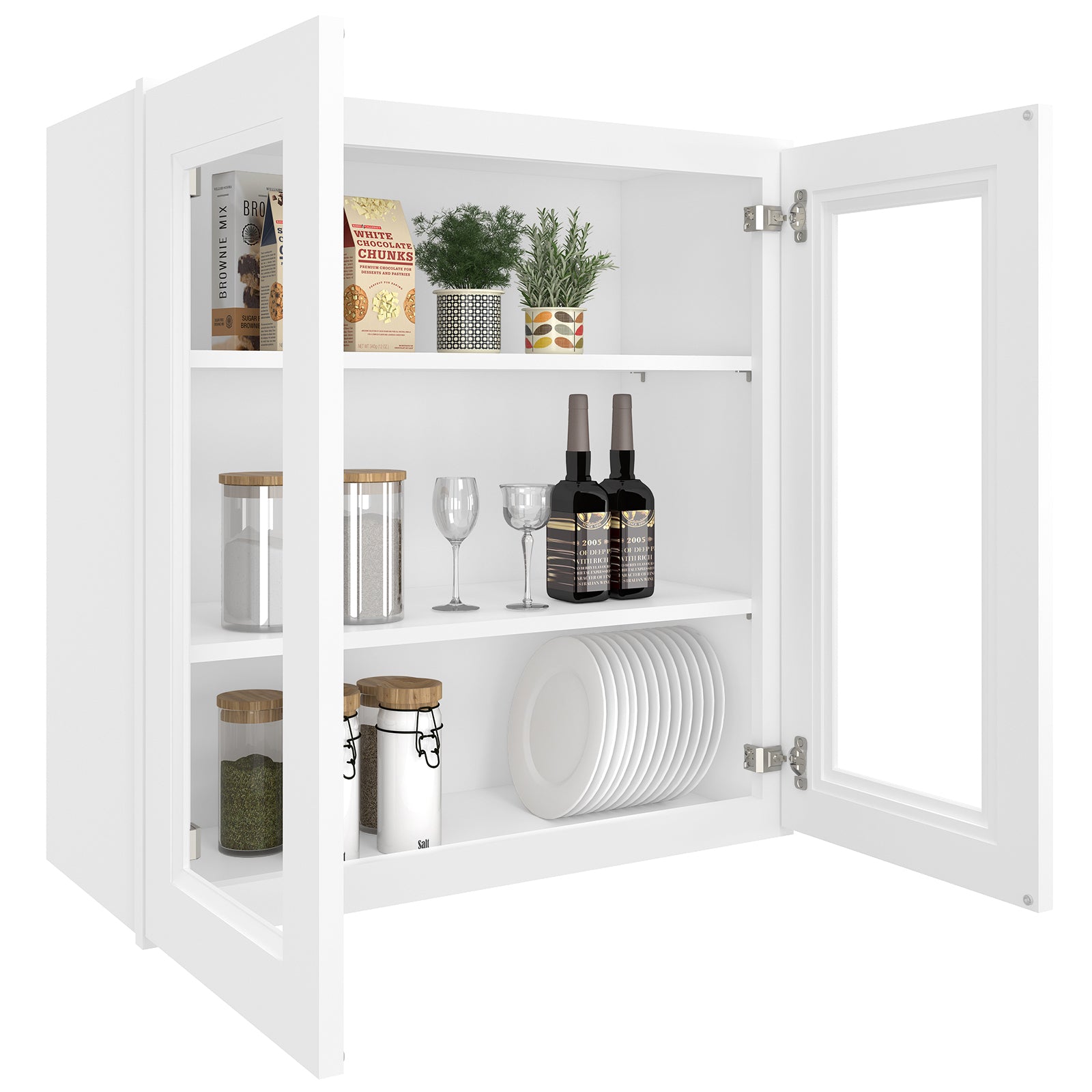 12"D*30"W*30"H Birch Solid Wood Medicine Cabinet Wall Mounted W3030GD