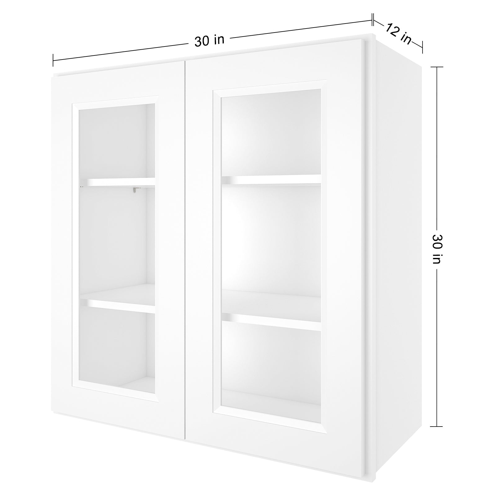 12"D*30"W*30"H Birch Solid Wood Medicine Cabinet Wall Mounted W3030GD