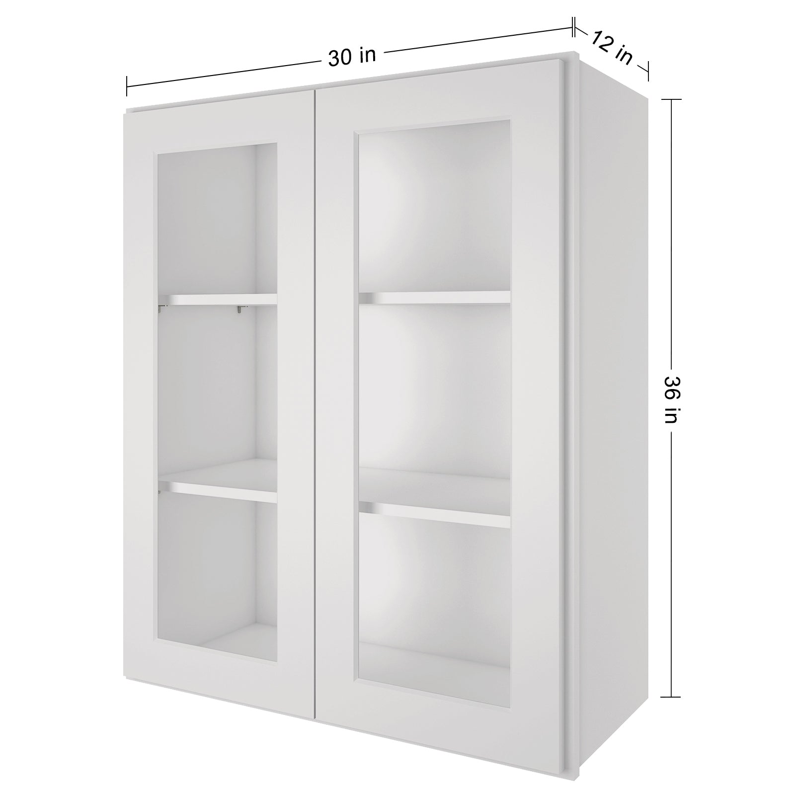 12"D*30"W*36"H Birch Solid Wood Medicine Cabinet Wall Mounted W3036GD