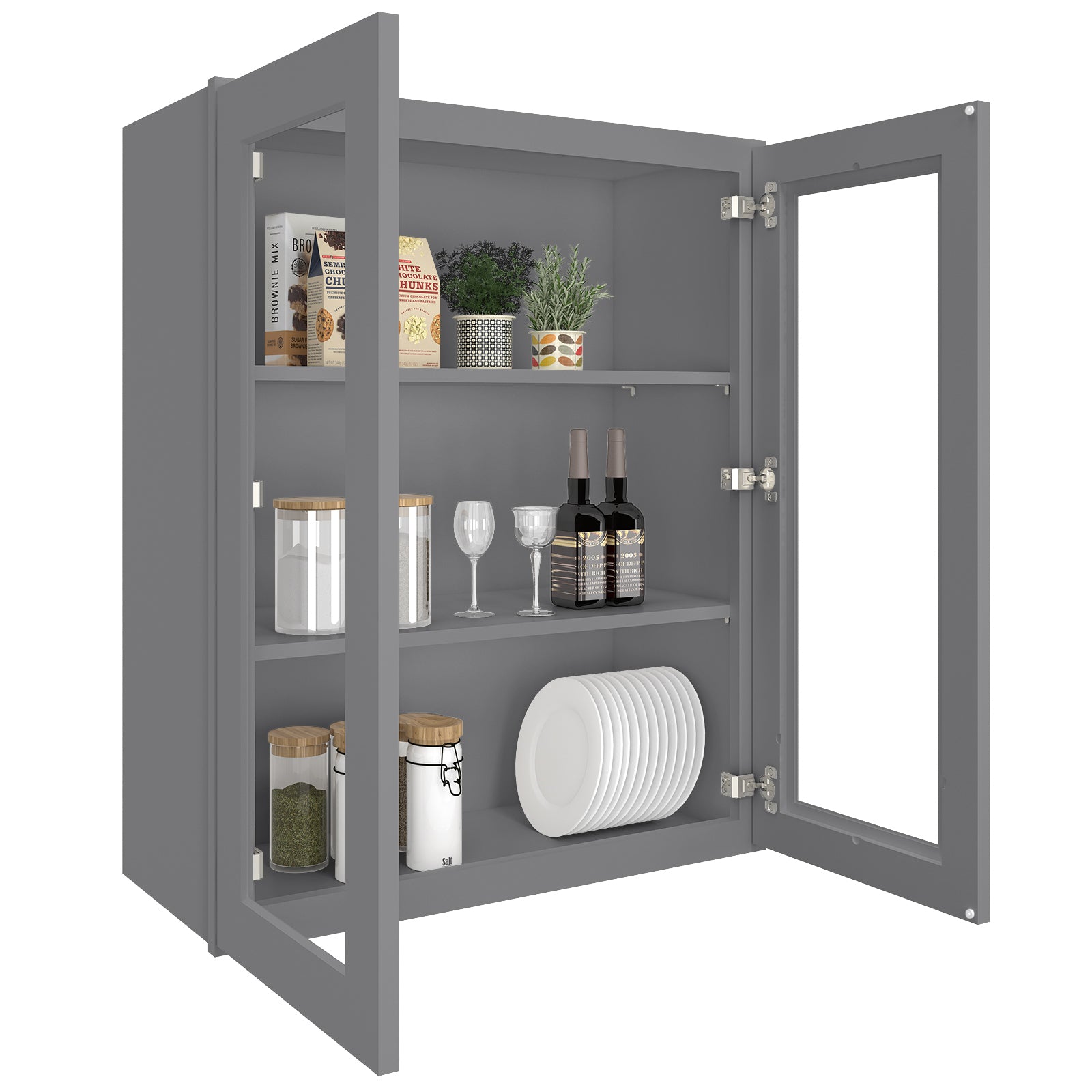 12"D*30"W*36"H Birch Solid Wood Medicine Cabinet Wall Mounted W3036GD