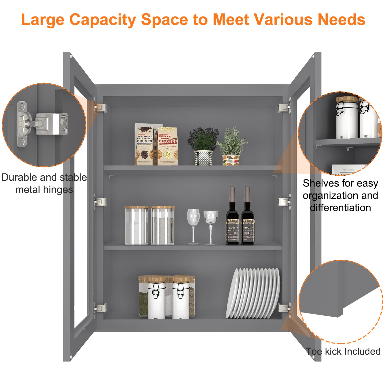 12"D*30"W*36"H Birch Solid Wood Medicine Cabinet Wall Mounted W3036GD