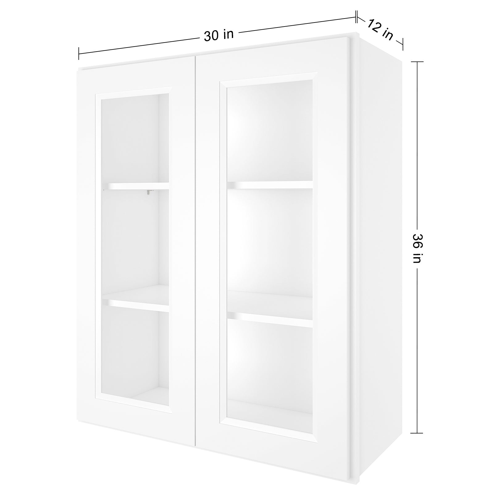 12"D*30"W*36"H Birch Solid Wood Medicine Cabinet Wall Mounted W3036GD