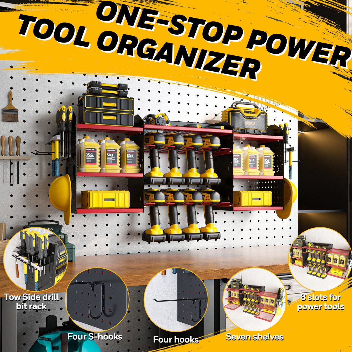 Wall-Mounted Power Tool Organize