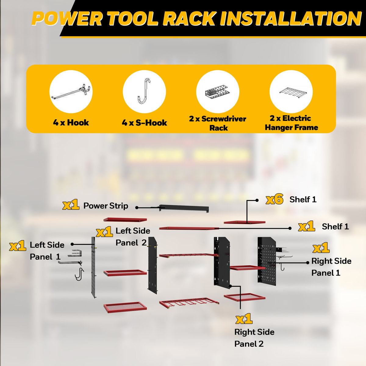 Wall-Mounted Power Tool Organize