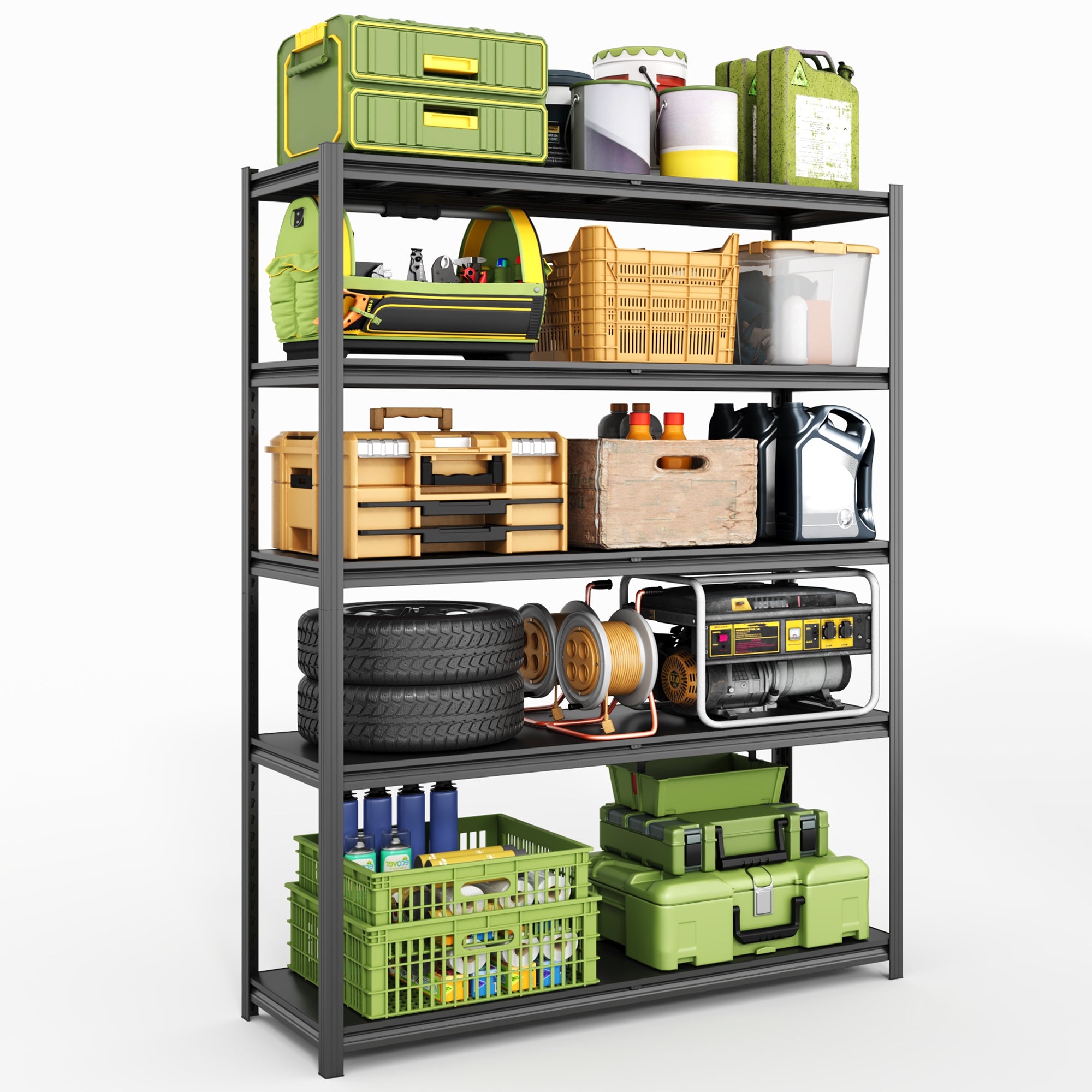 5-Tier Concealed-Post Metel Shelving Unit