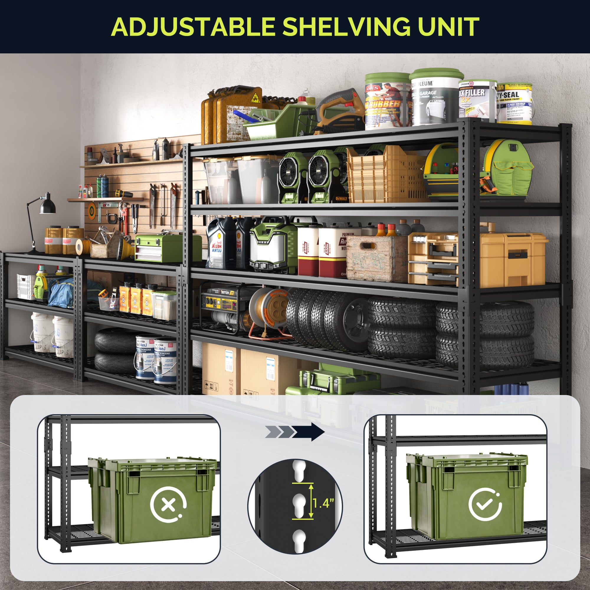 Heavy Duty Metal Utility Shelving Unit