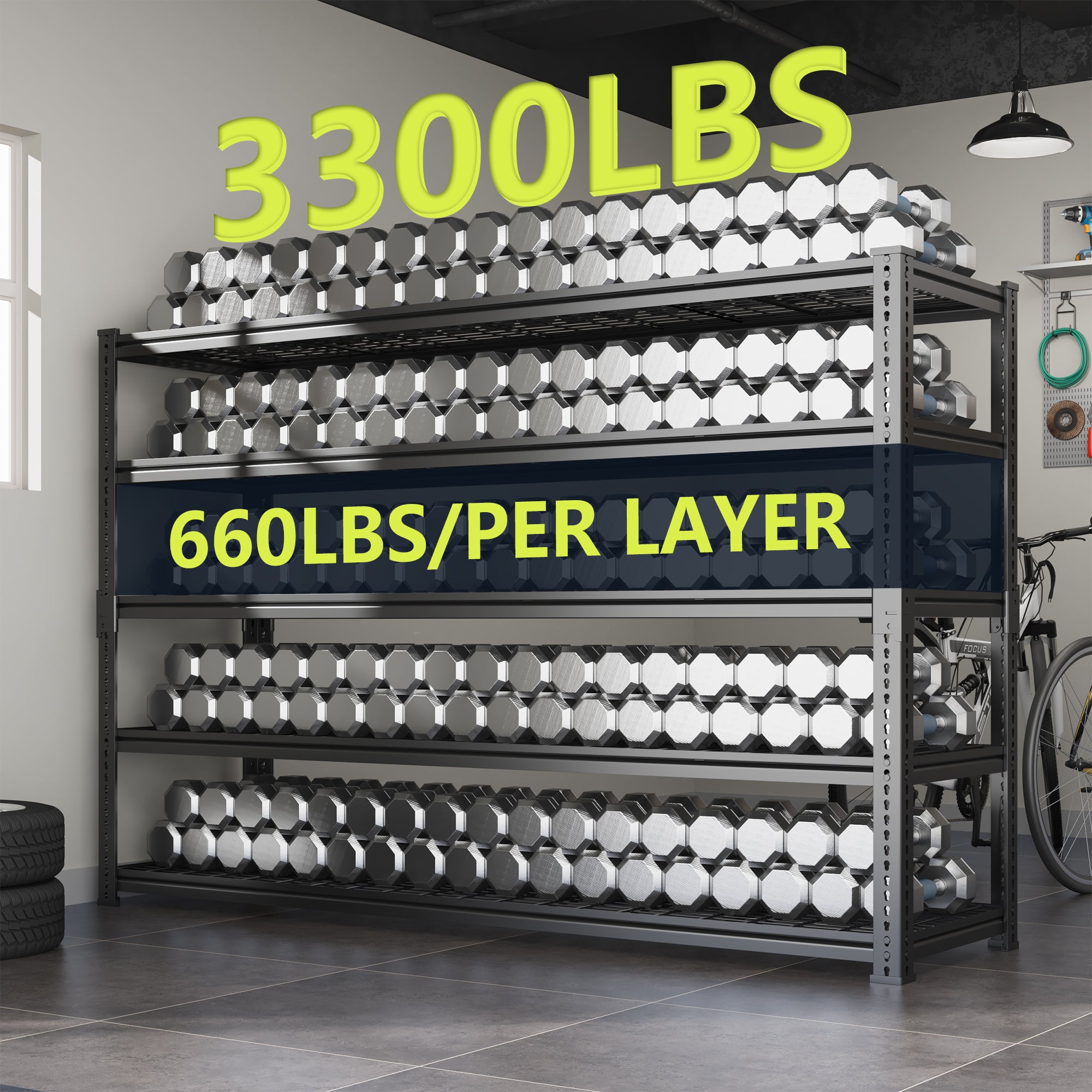 Heavy Duty Metal Utility Shelving Unit